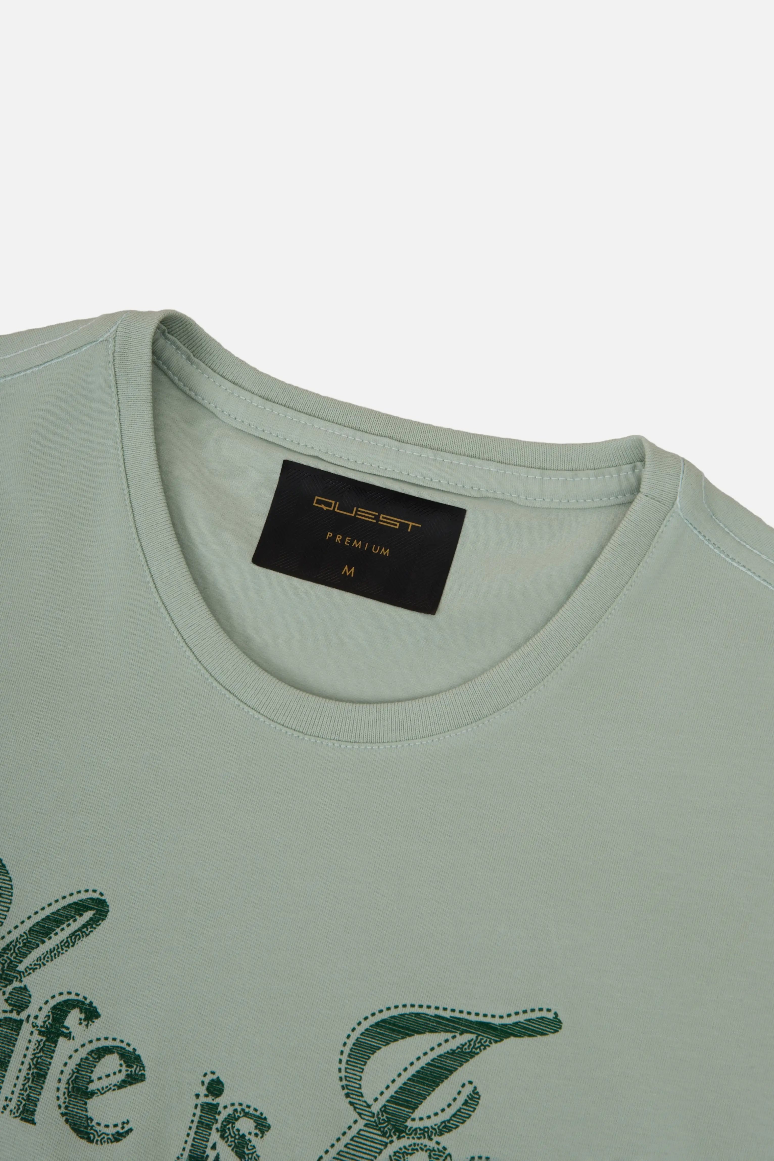 CAMISETA PREMIUM MANGA CORTA COLOR FROSTY GREEN