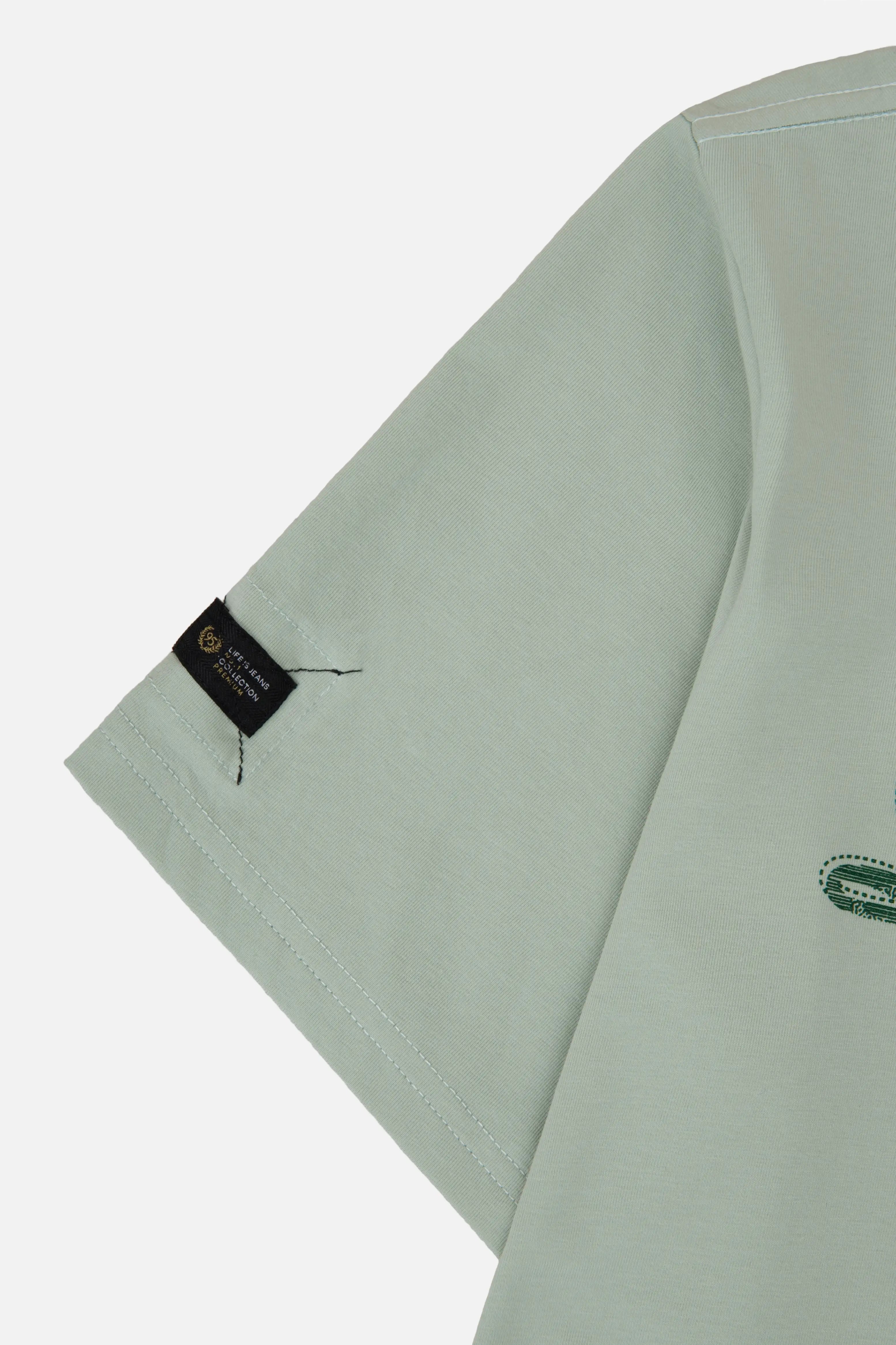 CAMISETA PREMIUM MANGA CORTA COLOR FROSTY GREEN