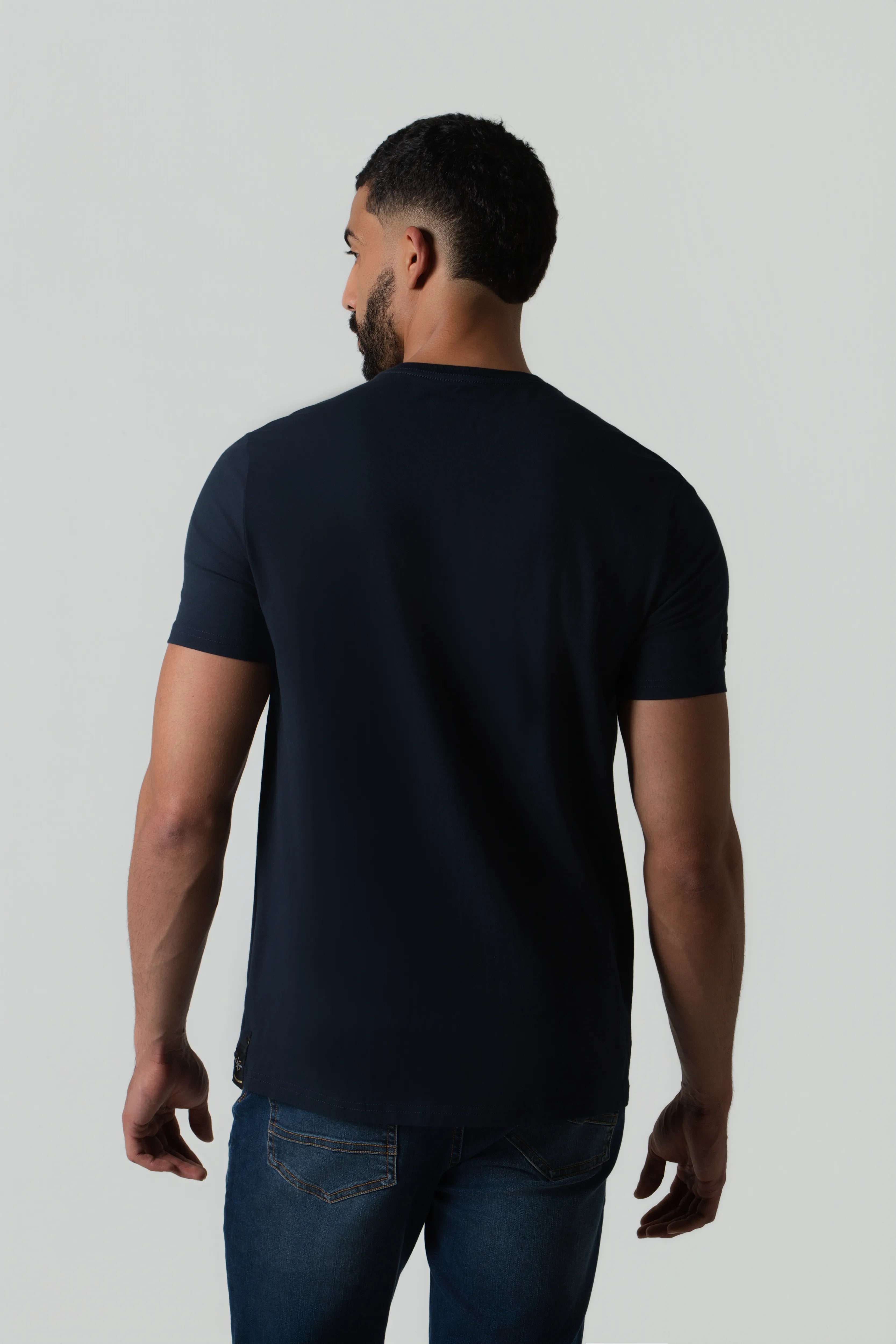 CAMISETA PREMIUM MANGA CORTA COLOR AZUL NOCHE