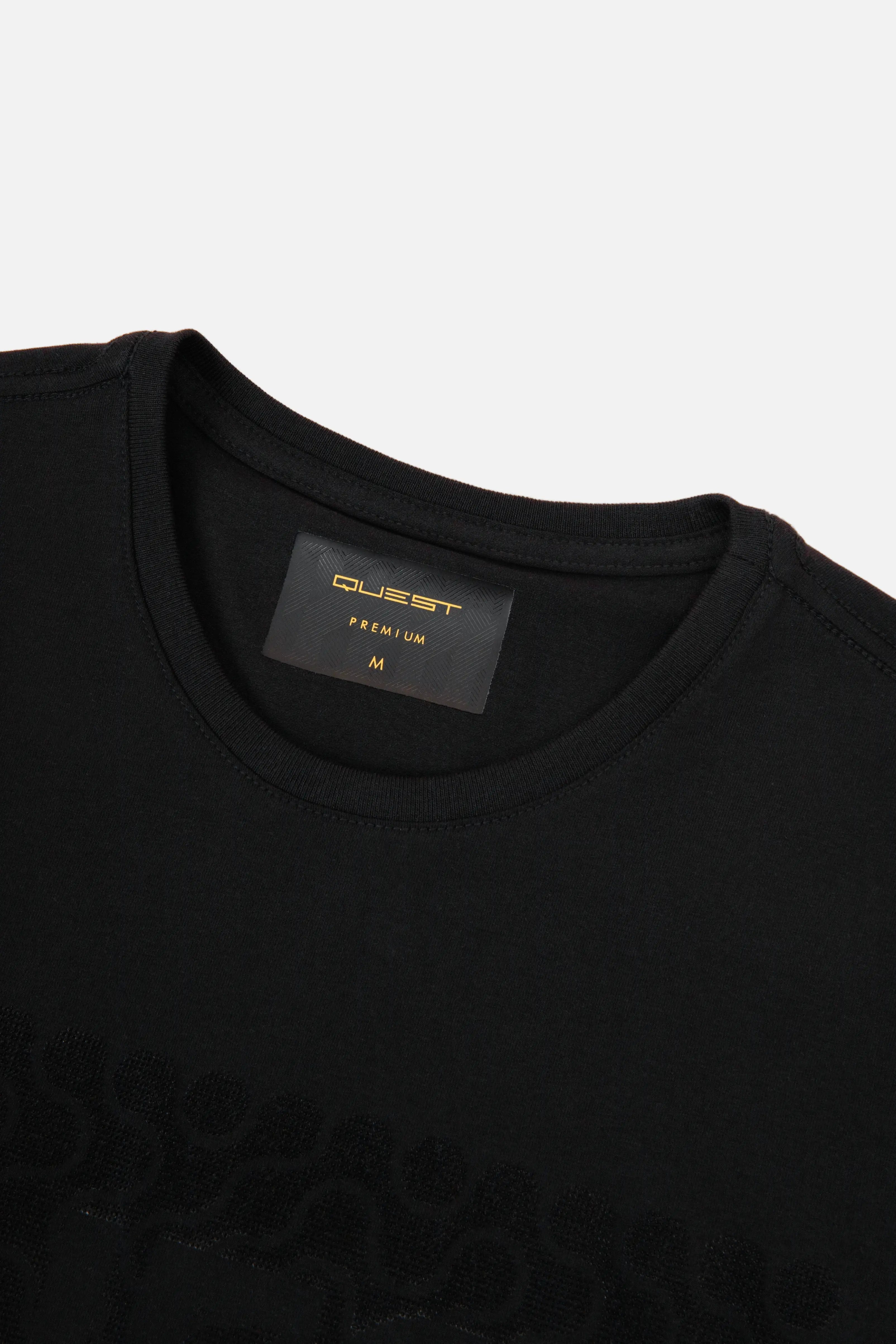 CAMISETA PREMIUM MANGA CORTA COLOR NEGRO