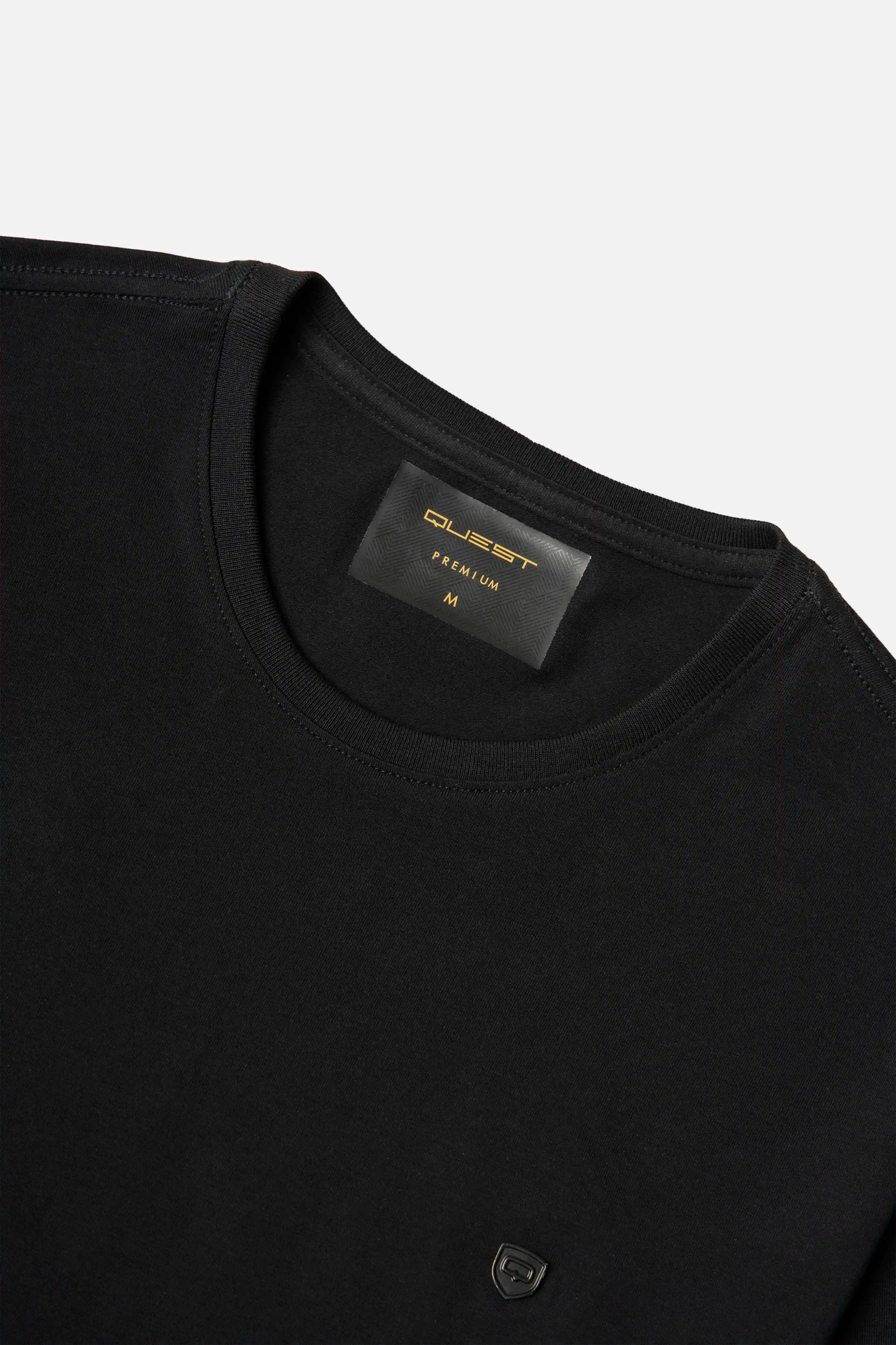 CAMISETA PREMIUM MANGA CORTA COLOR NEGRO