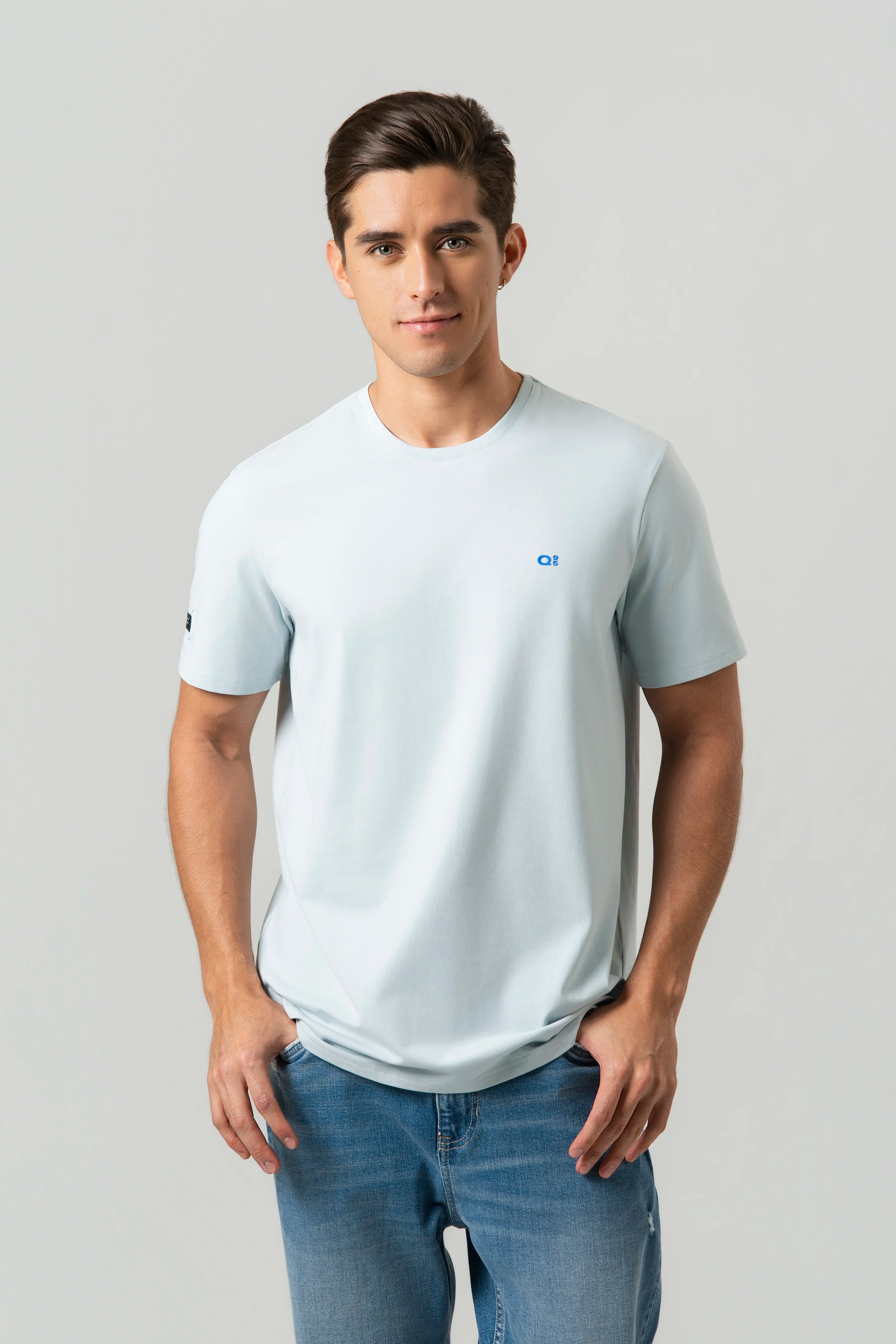 CAMISETA PREMIUM MANGA CORTA COLOR BABY BLUE