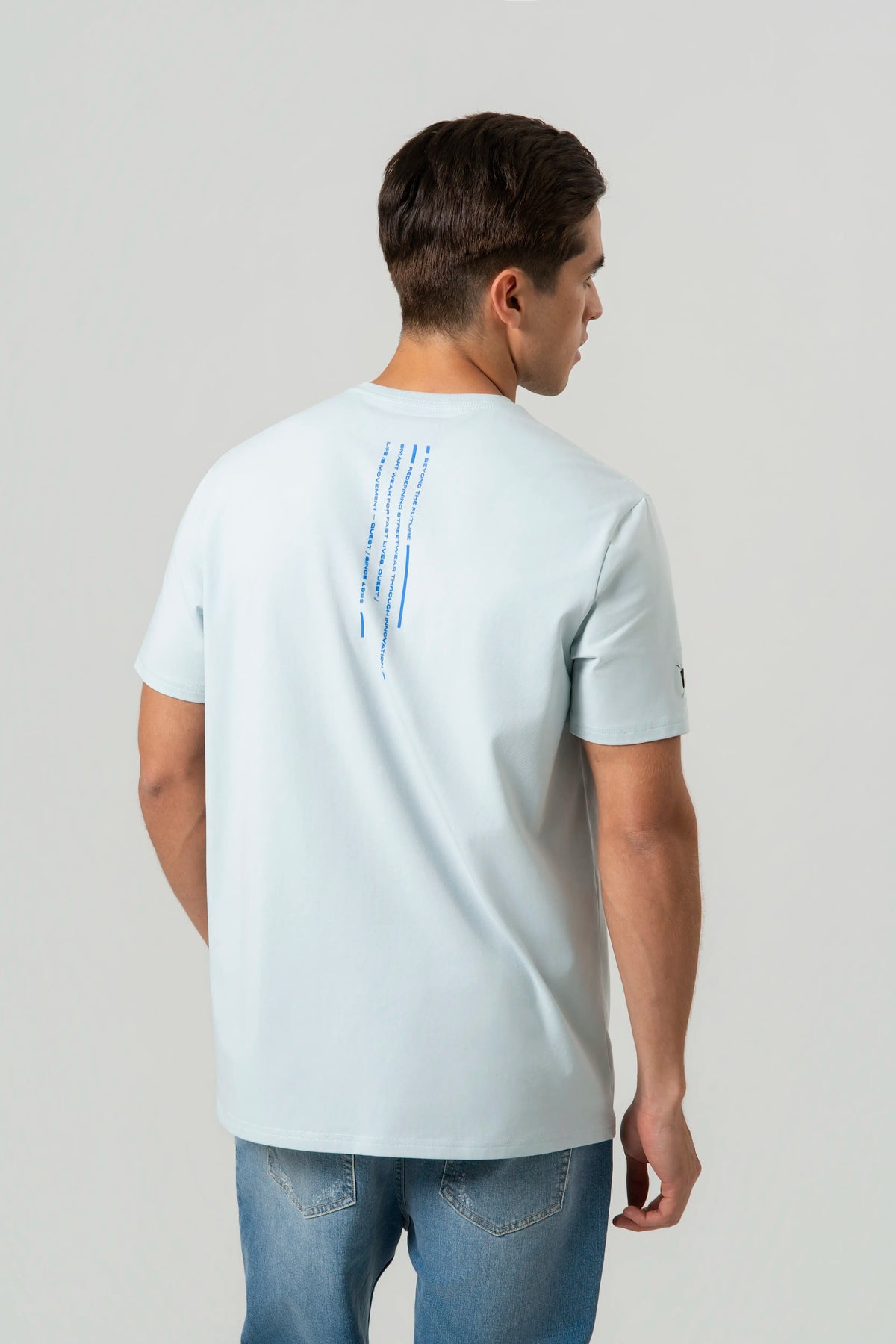 CAMISETA PREMIUM MANGA CORTA COLOR BABY BLUE
