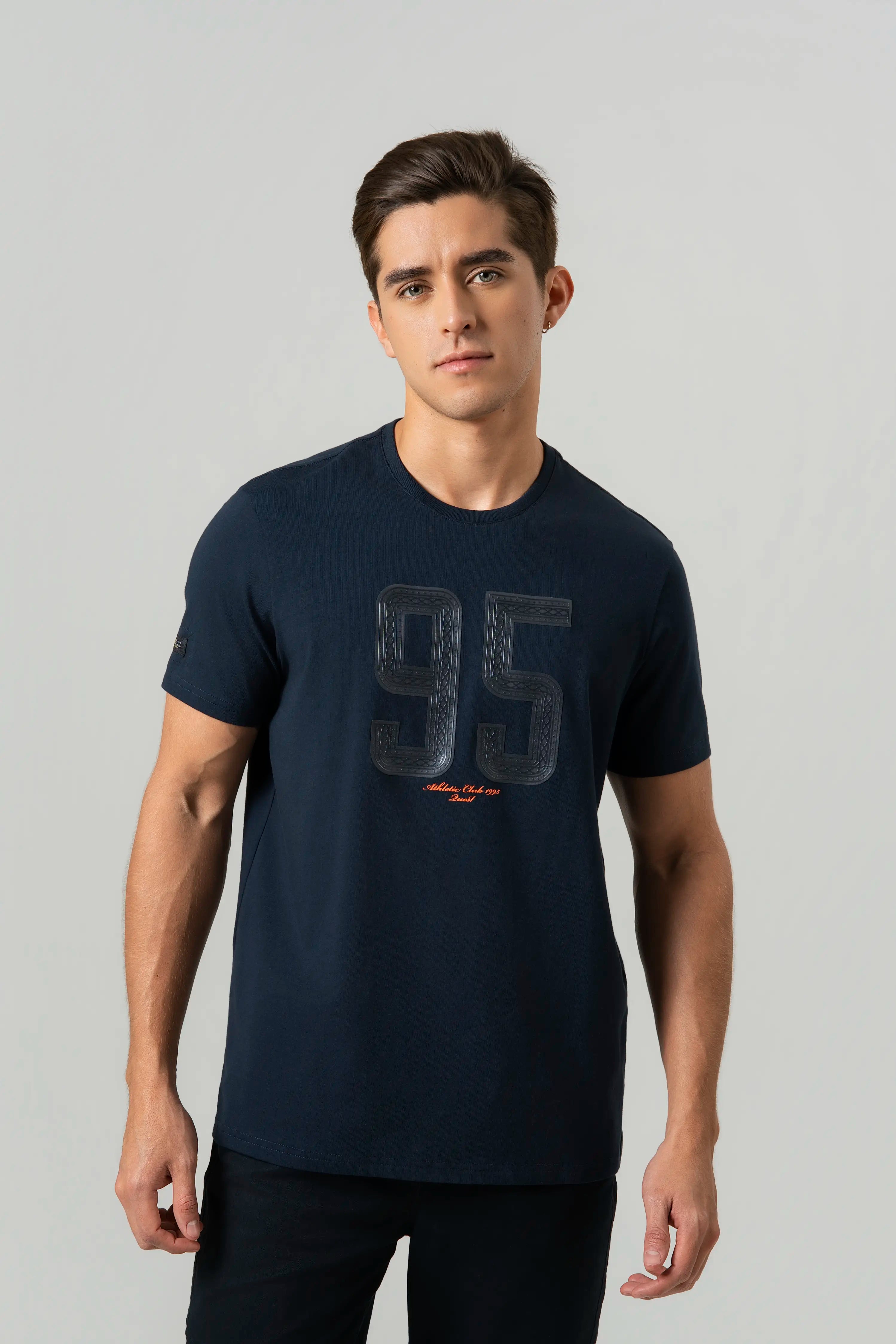 CAMISETA PREMIUM MANGA CORTA COLOR AZUL OSCURO