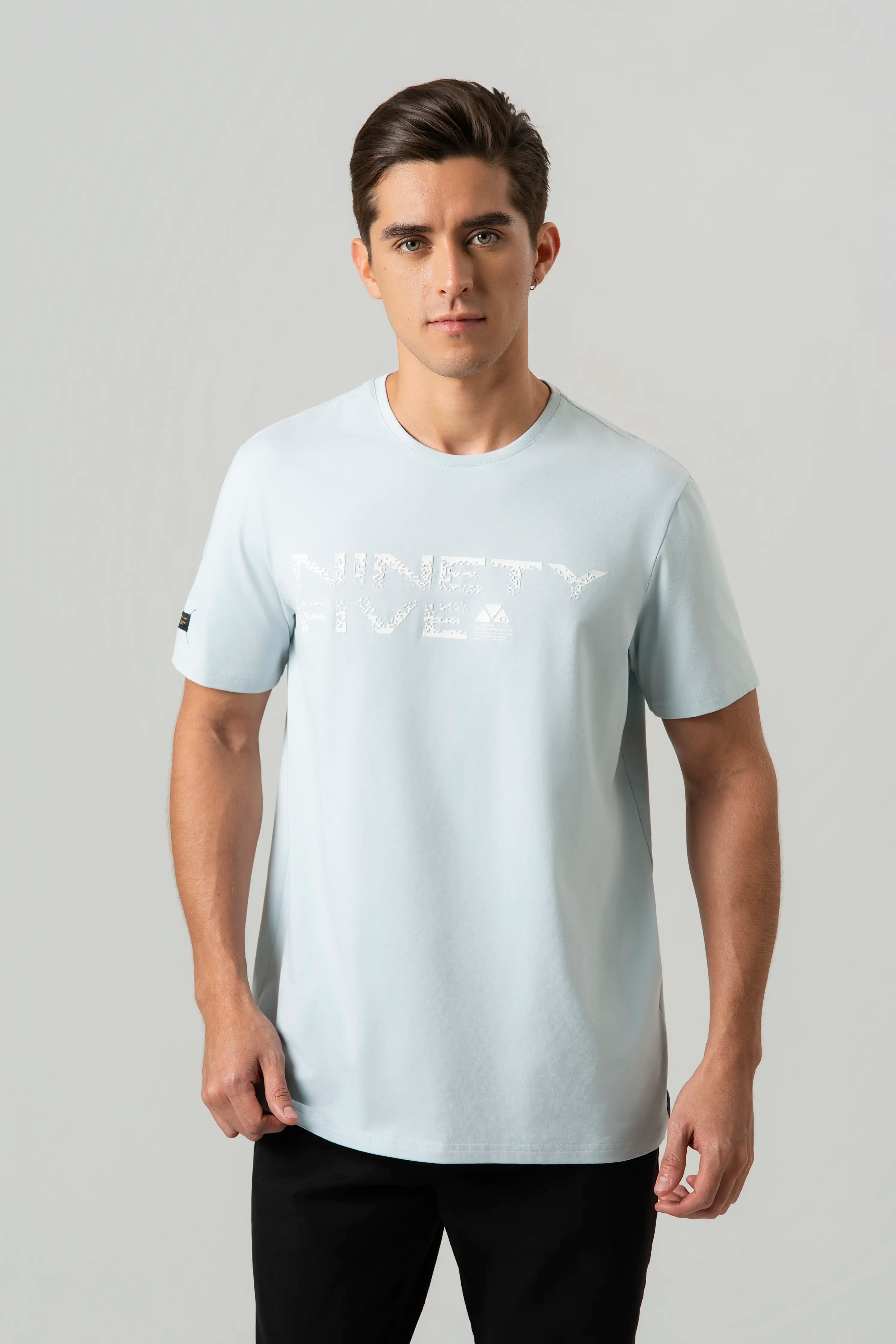 CAMISETA PREMIUM MANGA CORTA COLOR BABY BLUE