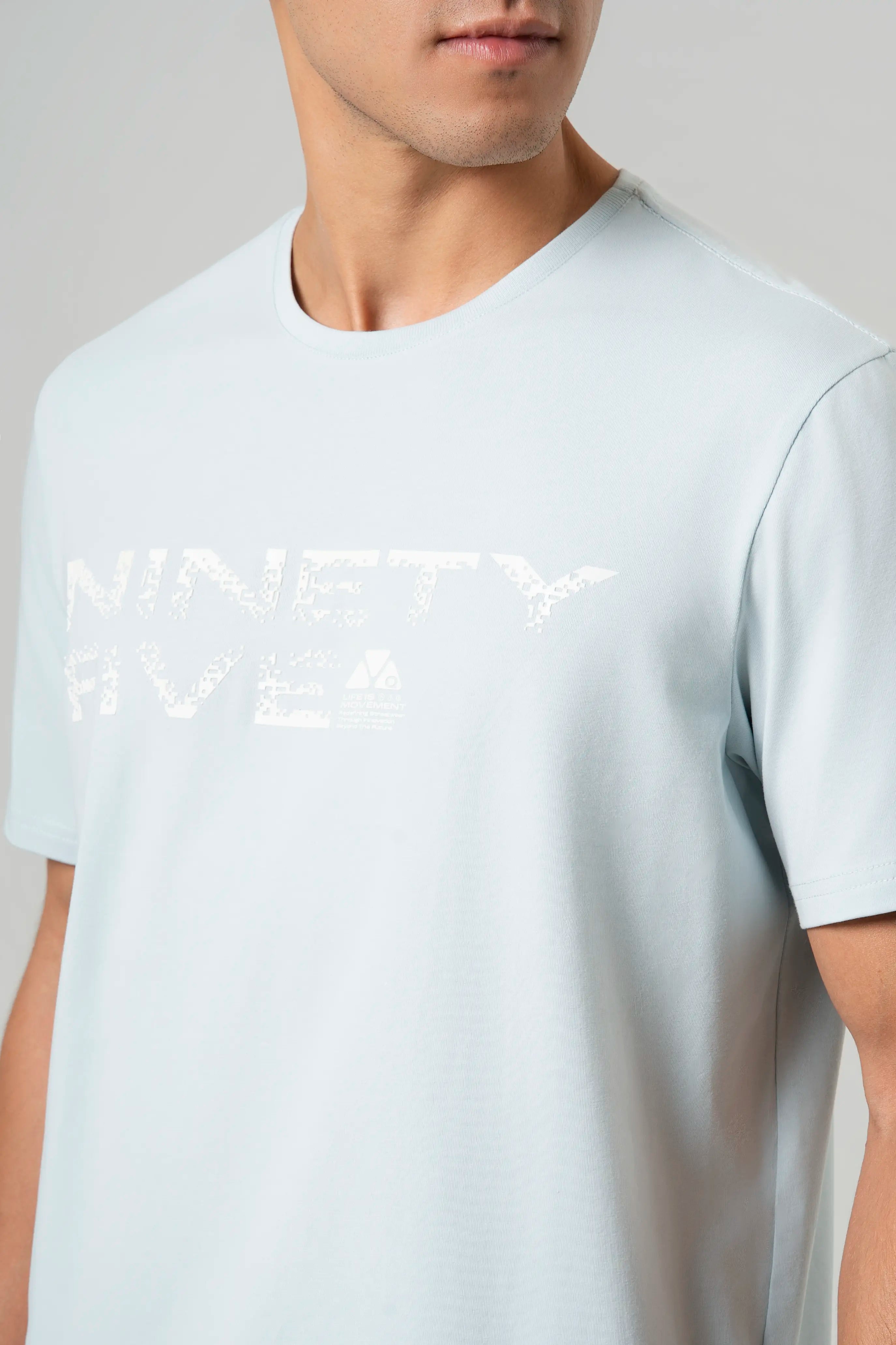 CAMISETA PREMIUM MANGA CORTA COLOR BABY BLUE