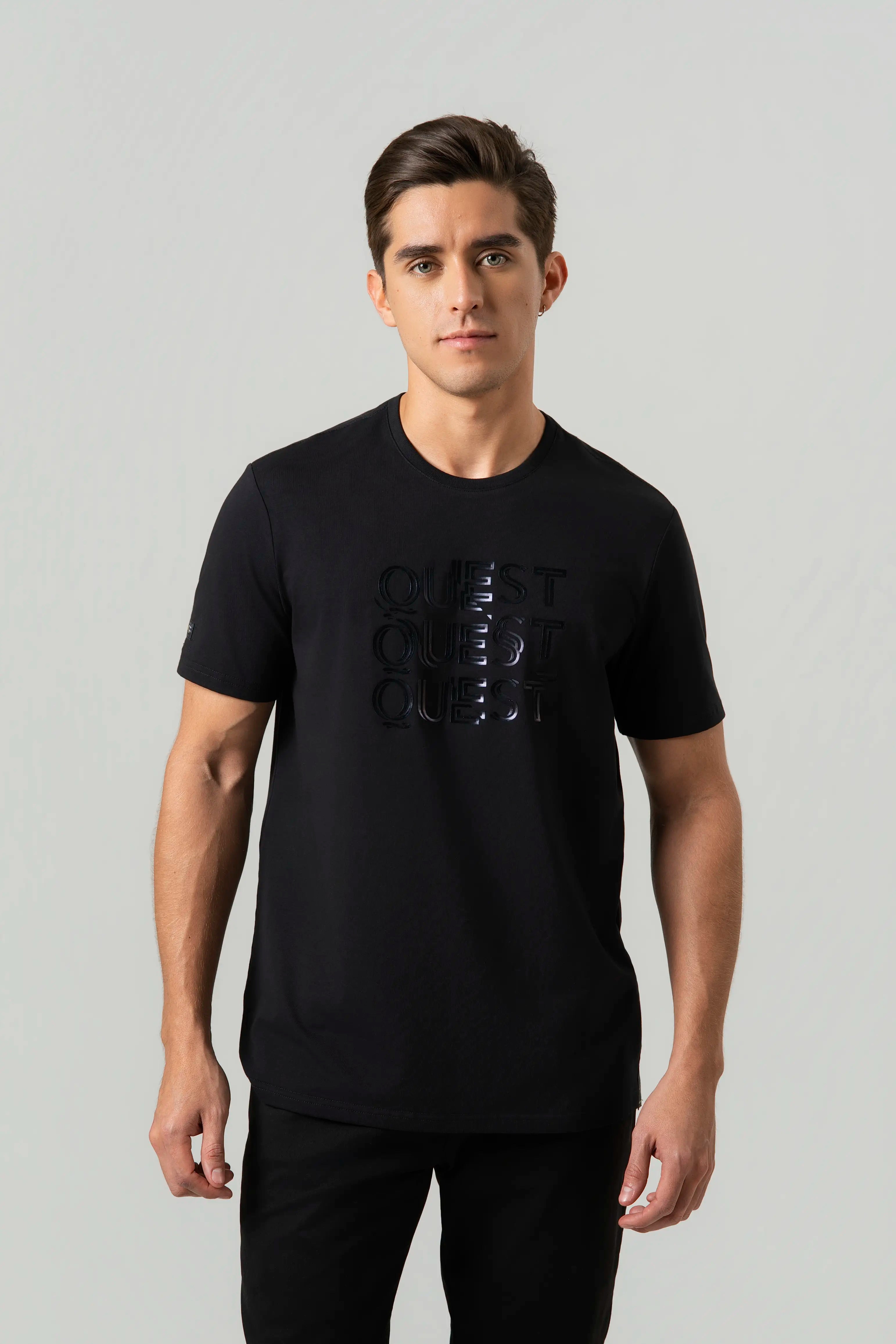 CAMISETA PREMIUM MANGA CORTA COLOR NEGRO