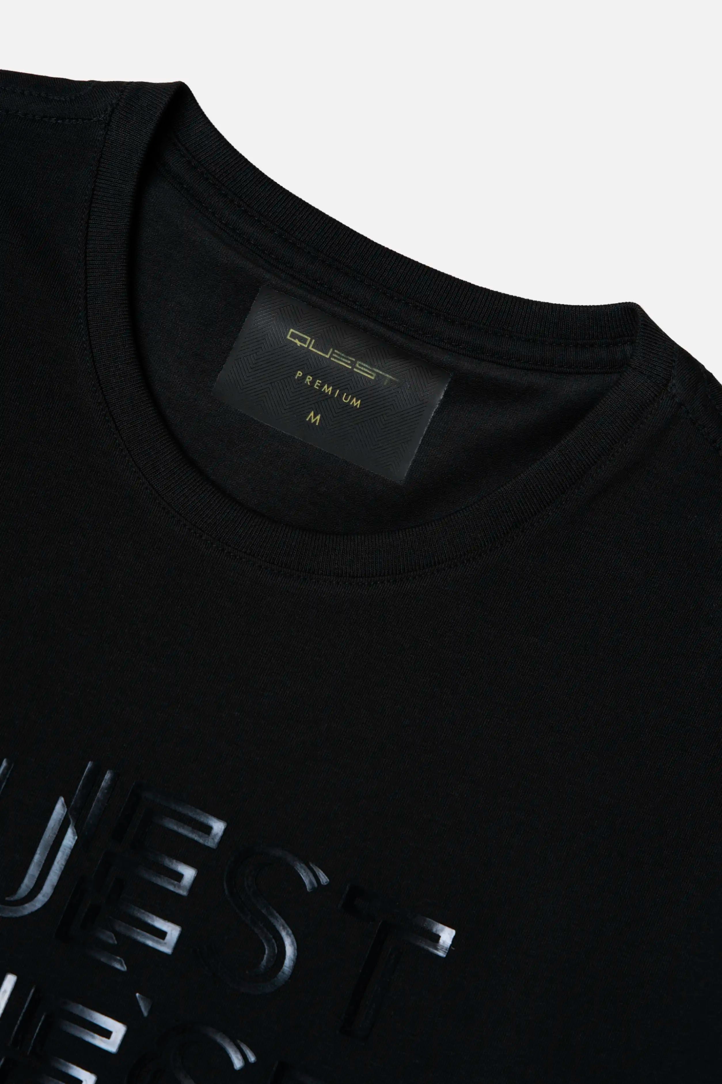 CAMISETA PREMIUM MANGA CORTA COLOR NEGRO