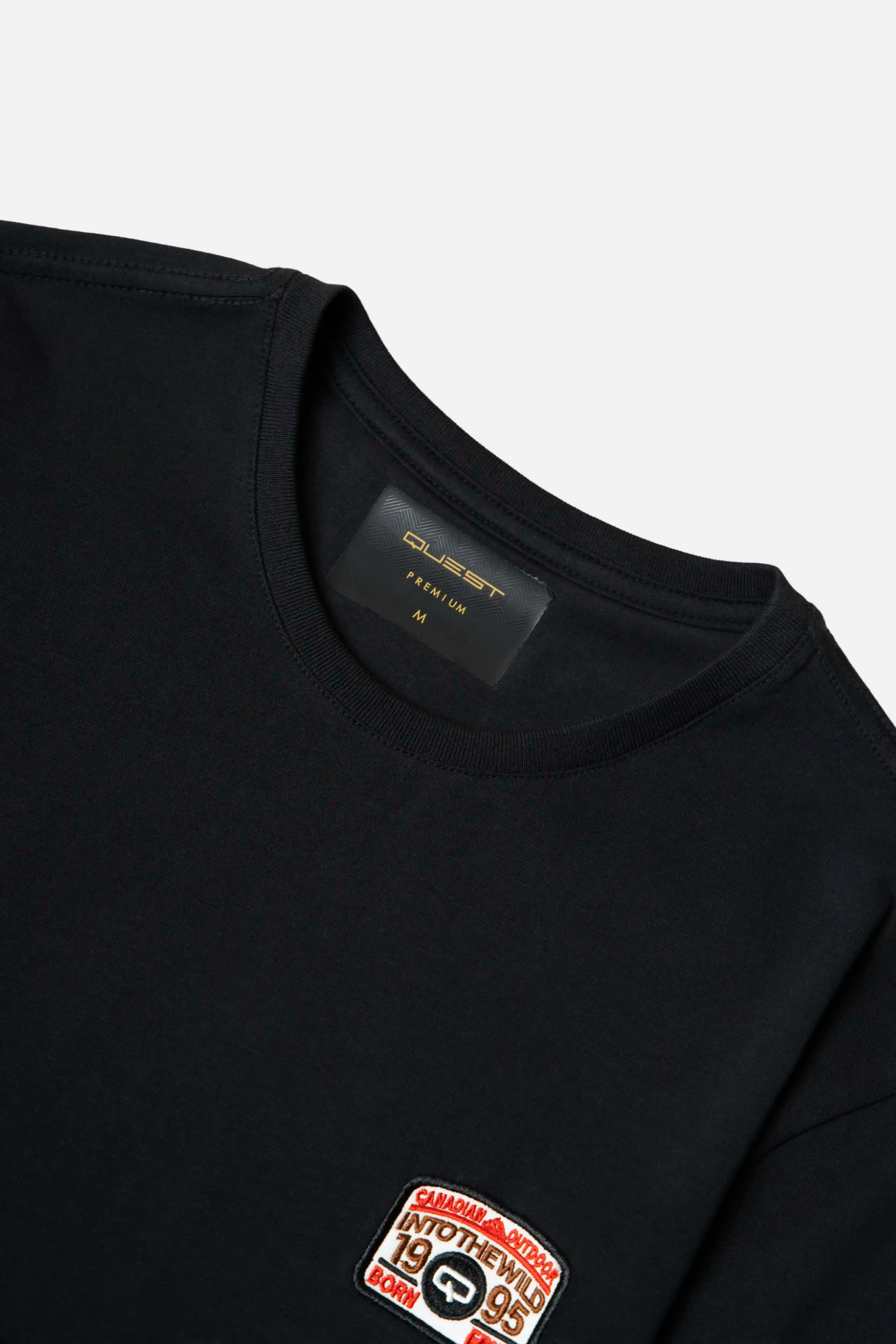 CAMISETA PREMIUM MANGA CORTA COLOR NEGRO