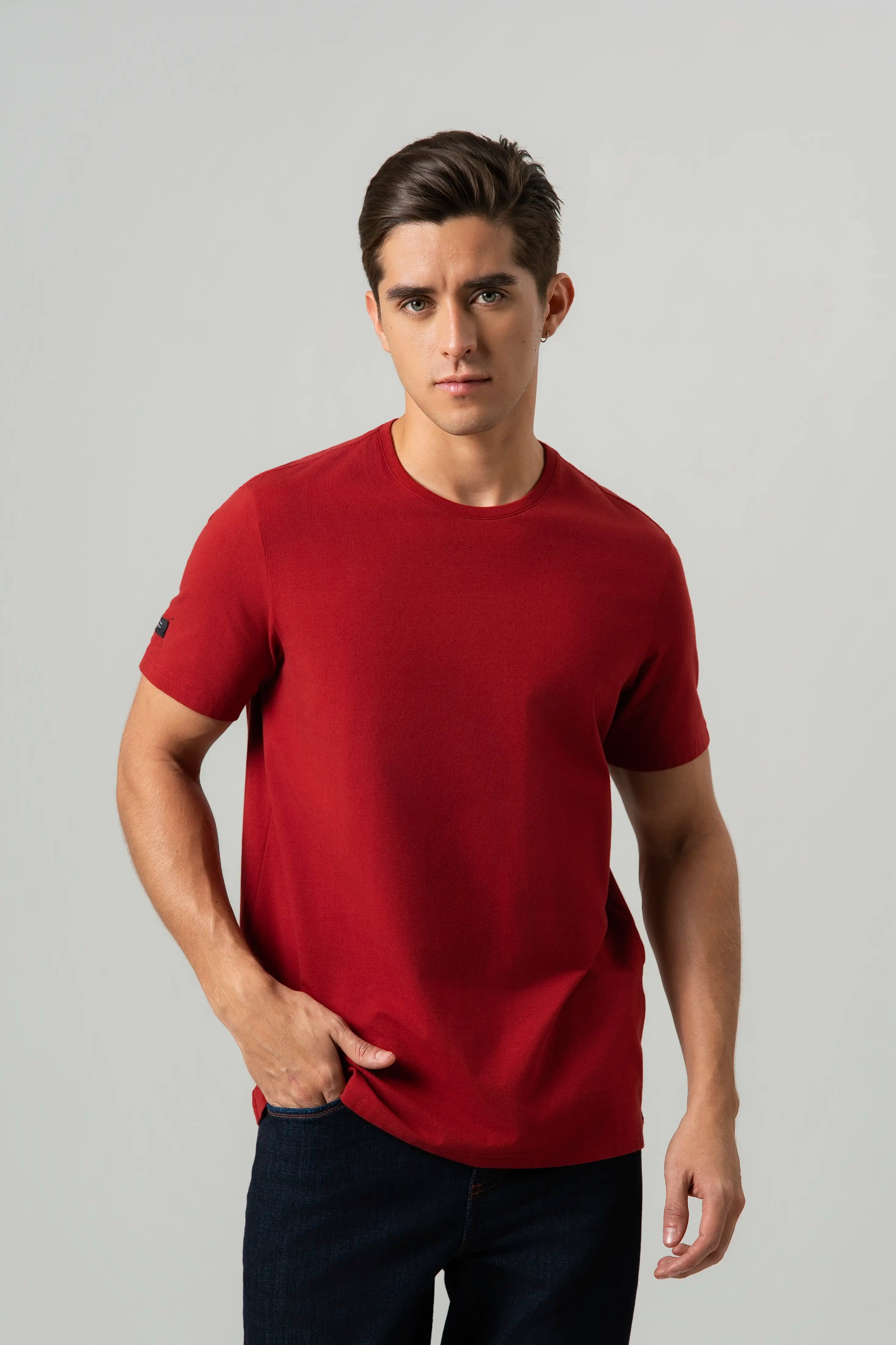 CAMISETA PREMIUM MANGA CORTA COLOR RED DAHILA