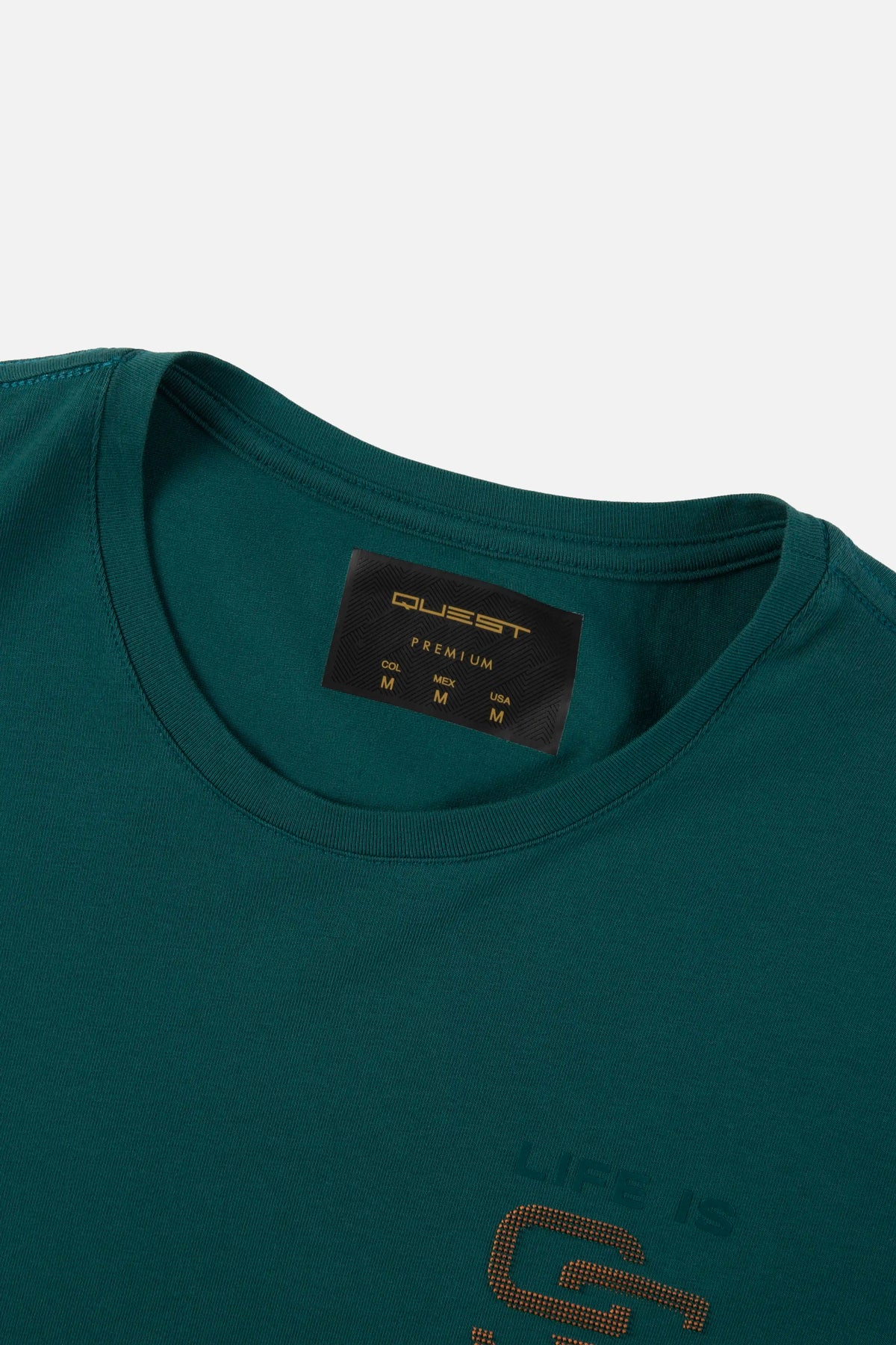 CAMISETA PREMIUM MANGA CORTA COLOR VERDE TEAL