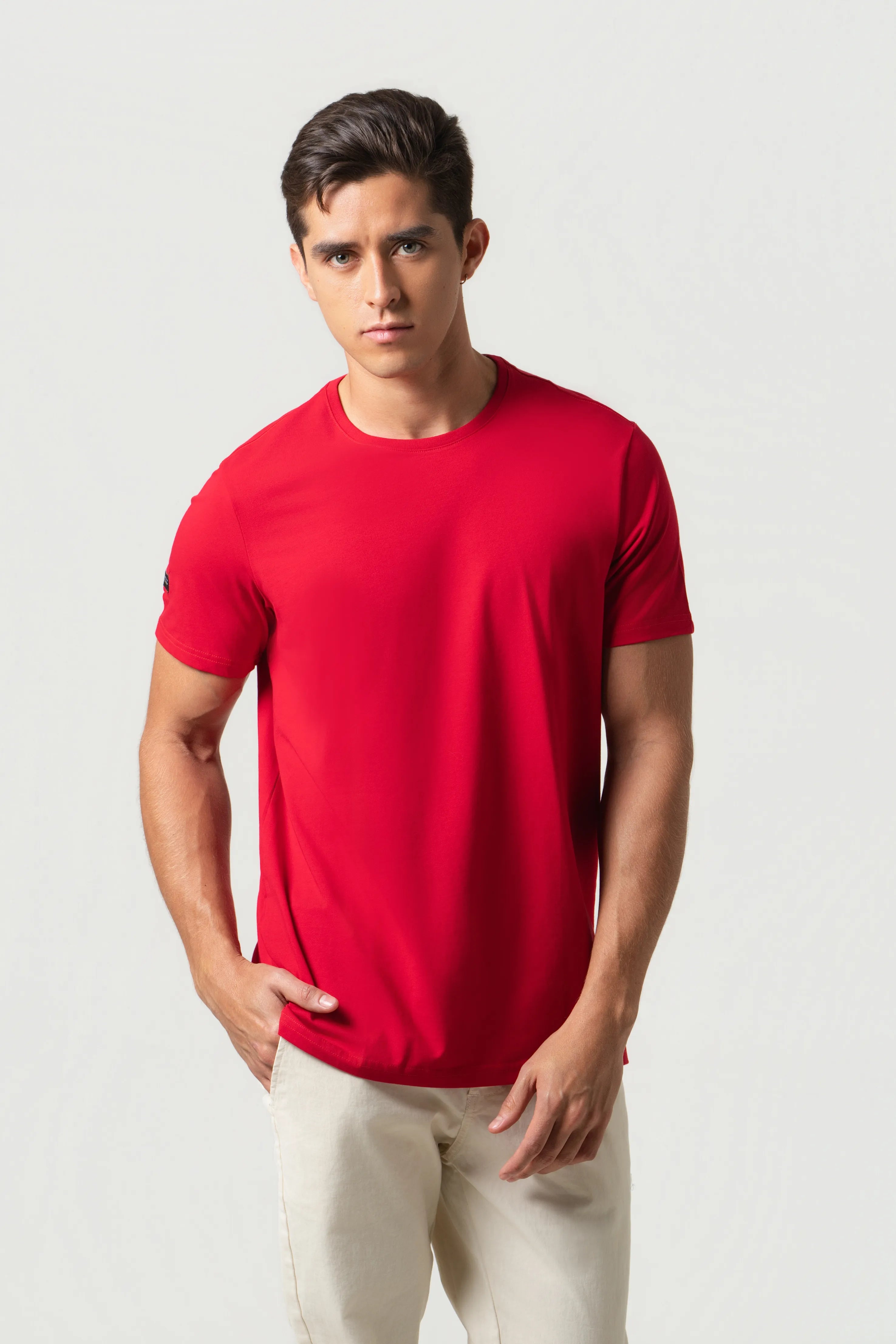 CAMISETA PREMIUM MANGA CORTA COLOR ROJO