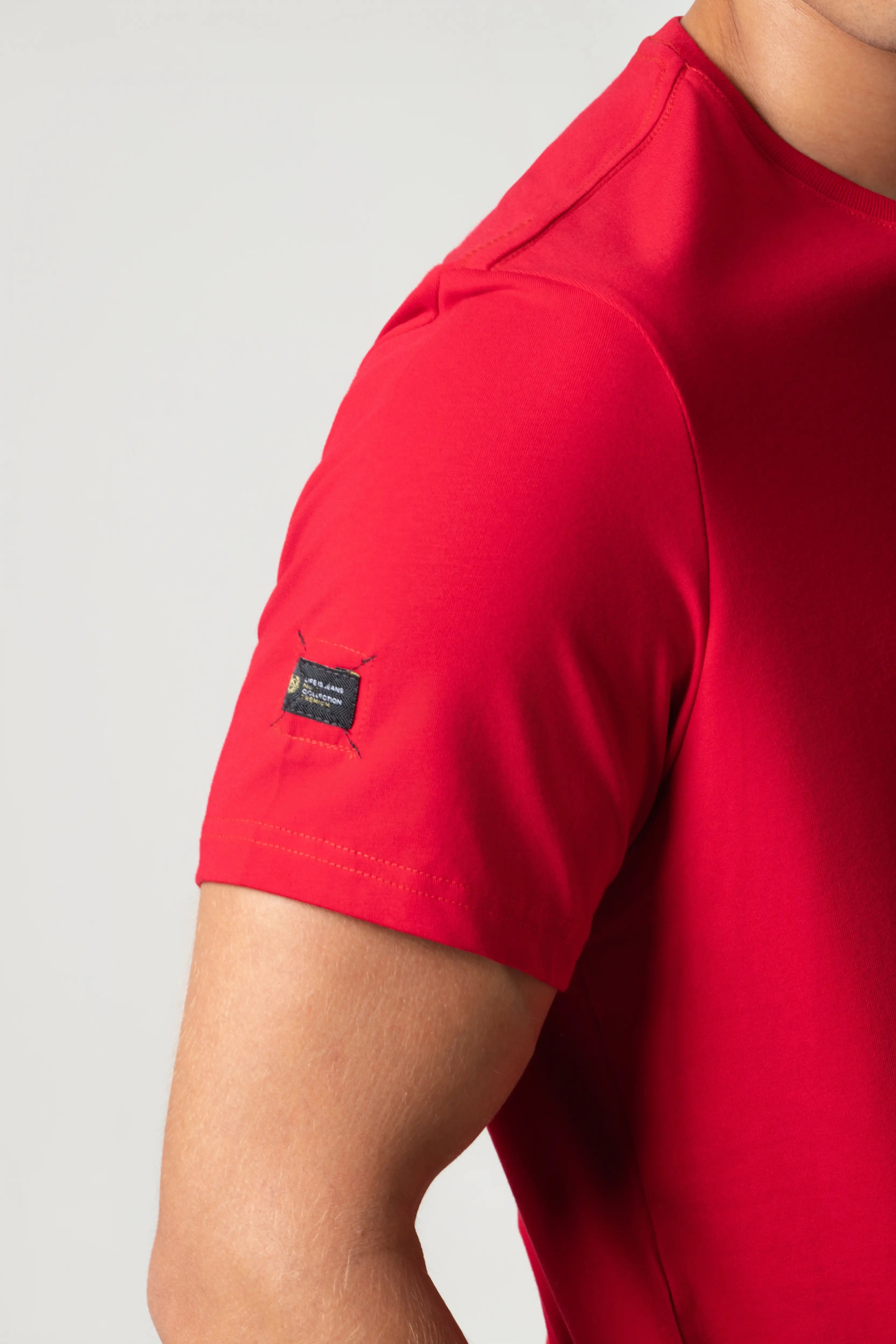 CAMISETA PREMIUM MANGA CORTA COLOR ROJO