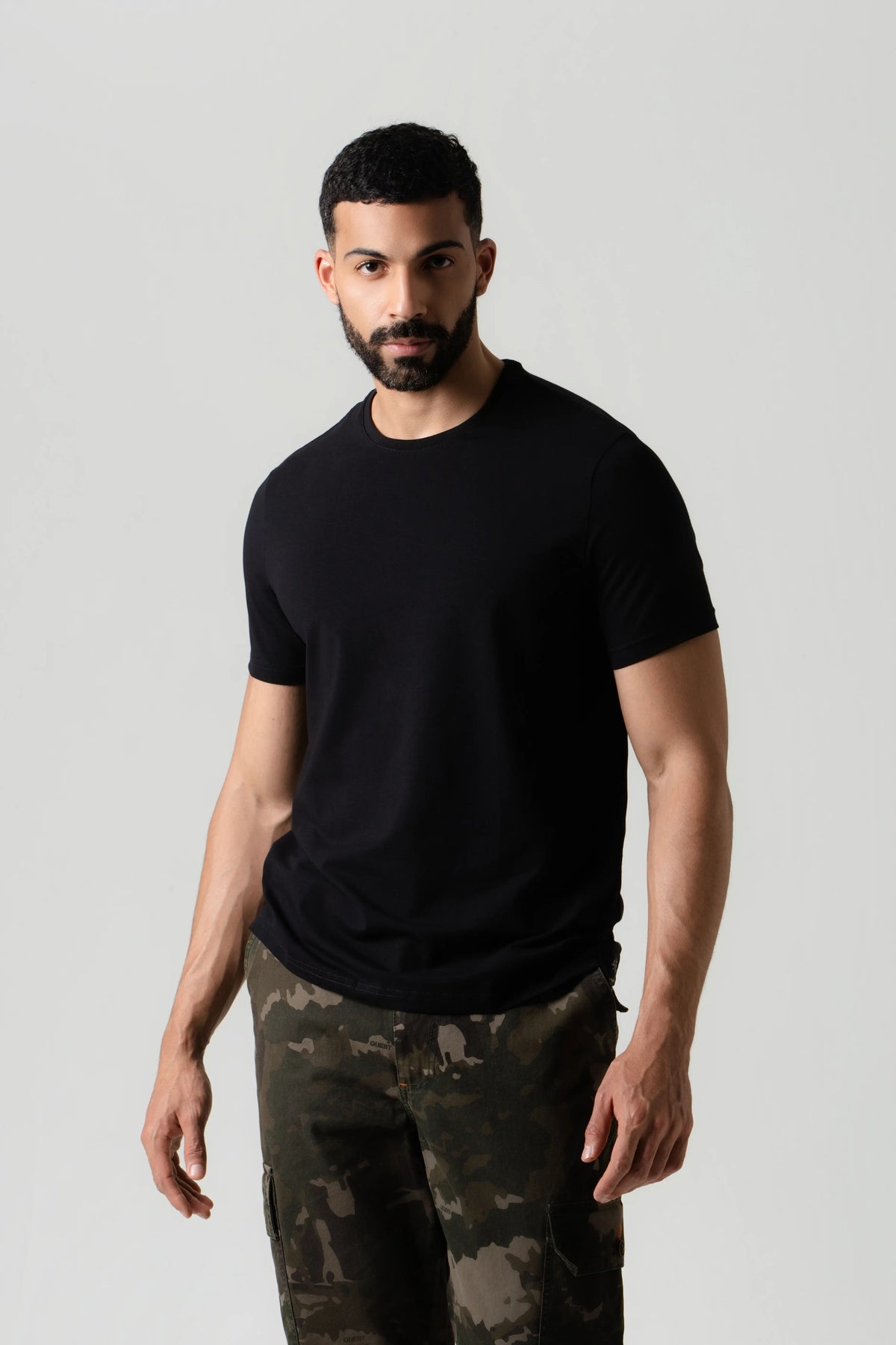 CAMISETA PREMIUM MANGA CORTA COLOR NEGRO