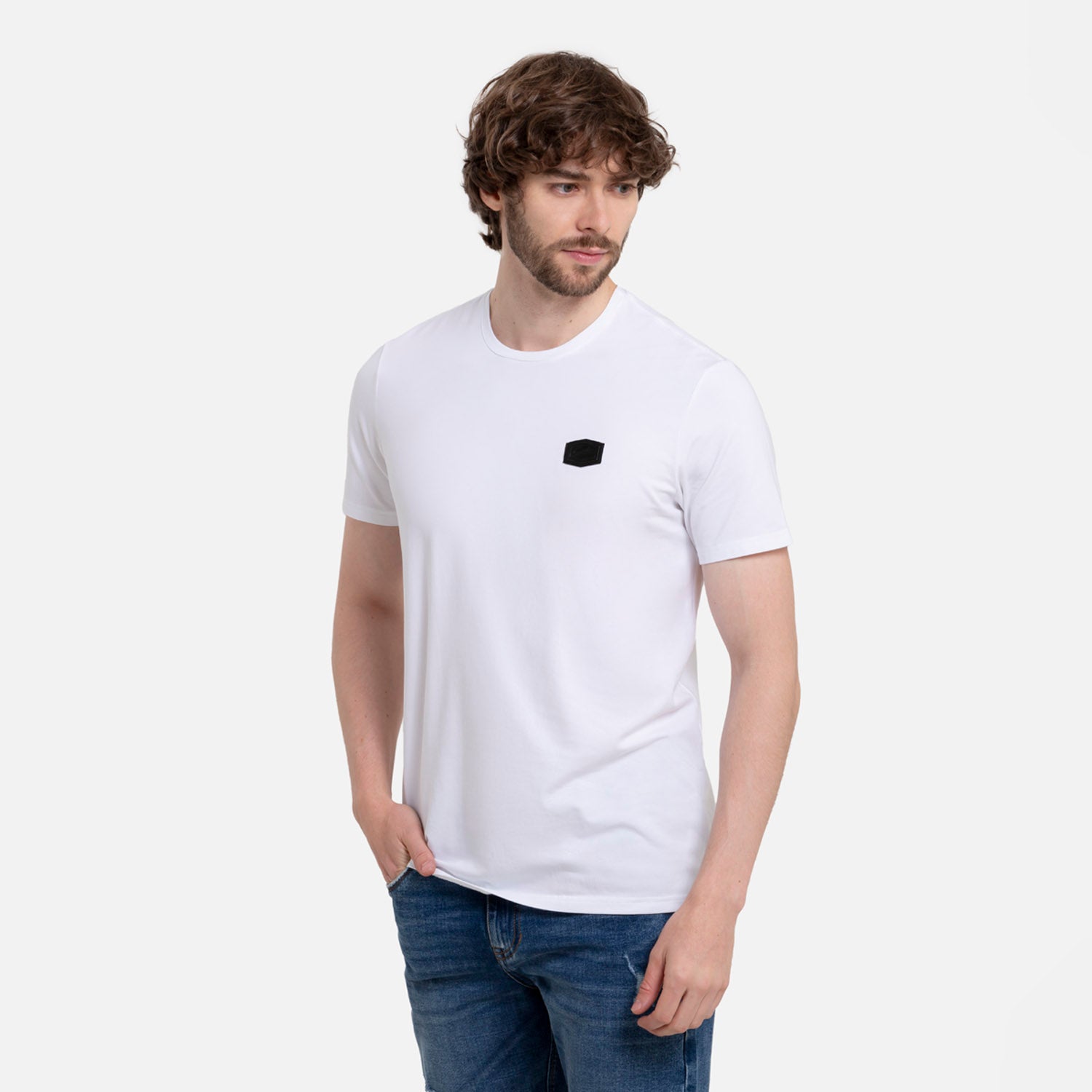 CAMISETA PREMIUM MANGA CORTA COLOR BLANCO BLANCO – Quest Colombia