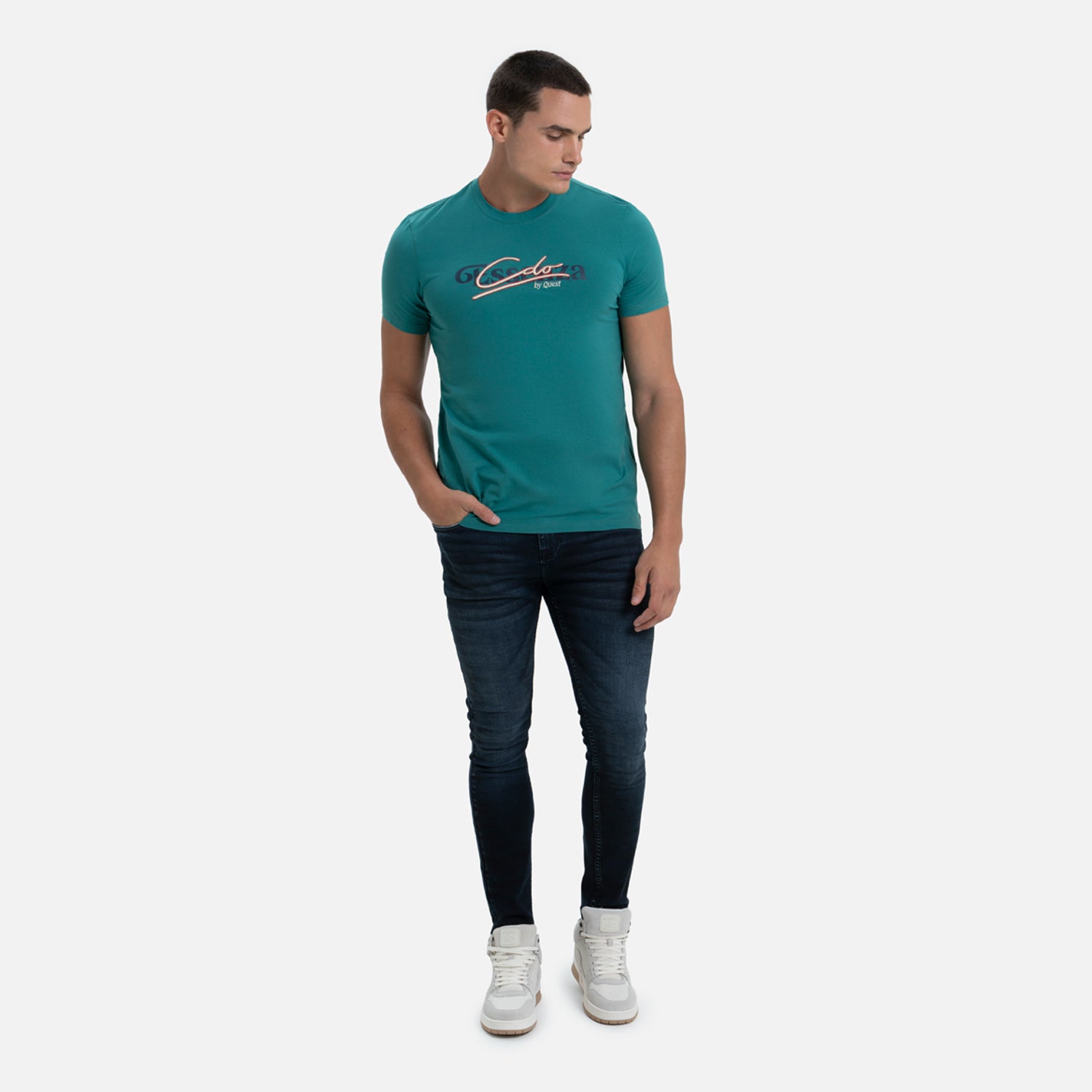 CAMISETA PREMIUM MANGA CORTA COLOR VERDE TENIS