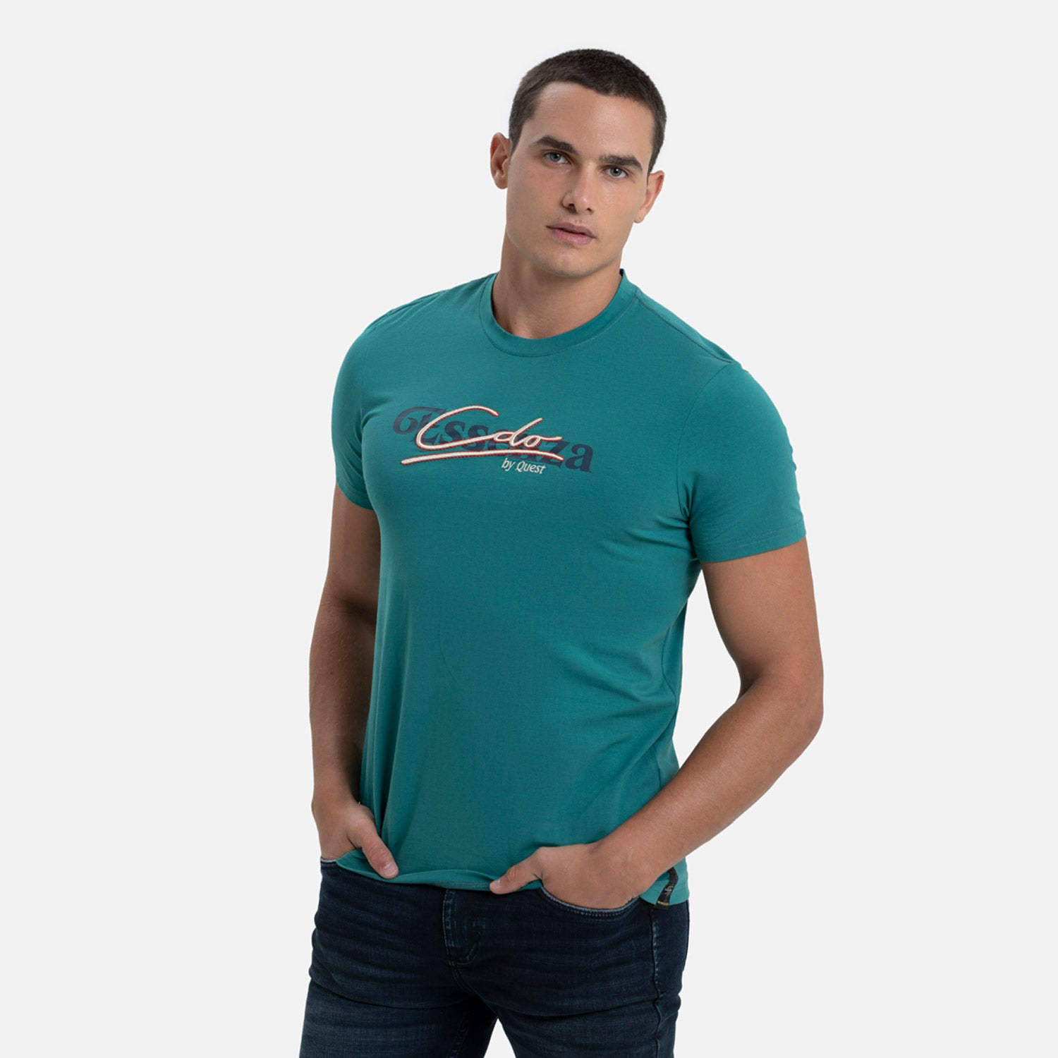 CAMISETA PREMIUM MANGA CORTA COLOR VERDE TENIS