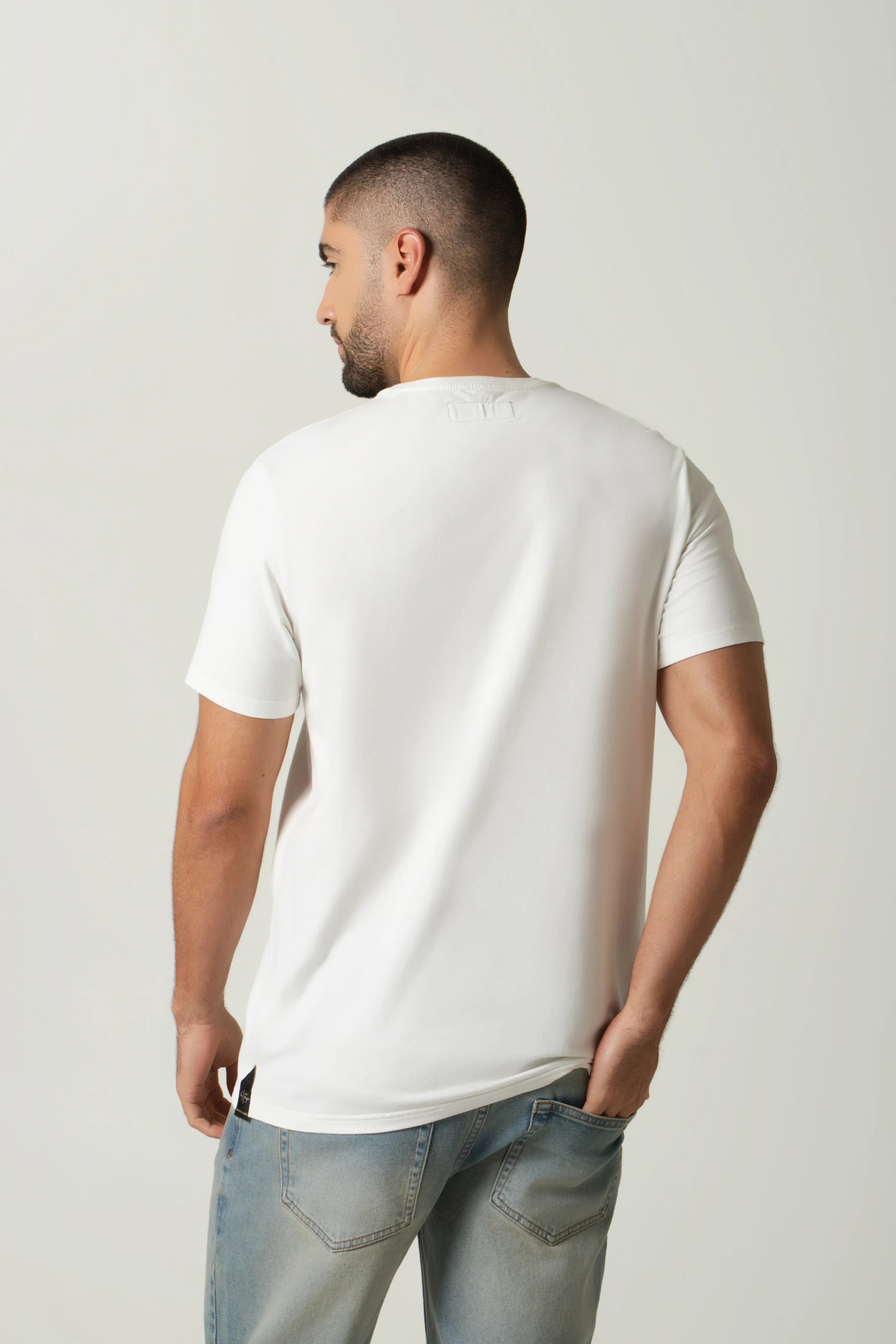 CAMISETA PREMIUM MANGA CORTA COLOR IVORY