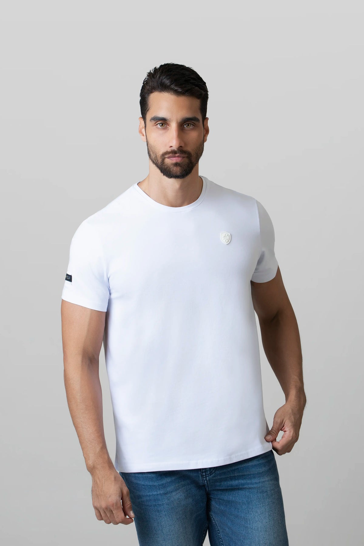 CAMISETA PREMIUM MANGA CORTA COLOR BLANCO OPTICO