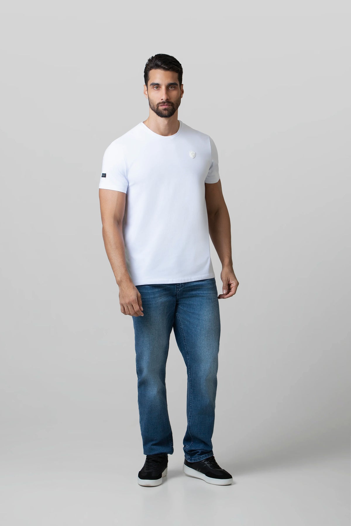 CAMISETA PREMIUM MANGA CORTA COLOR BLANCO OPTICO
