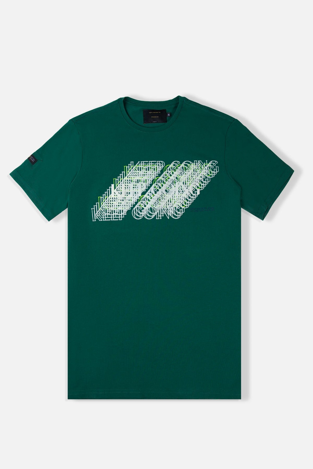 CAMISETA PREMIUM MANGA CORTA COLOR VERDE PRADERA