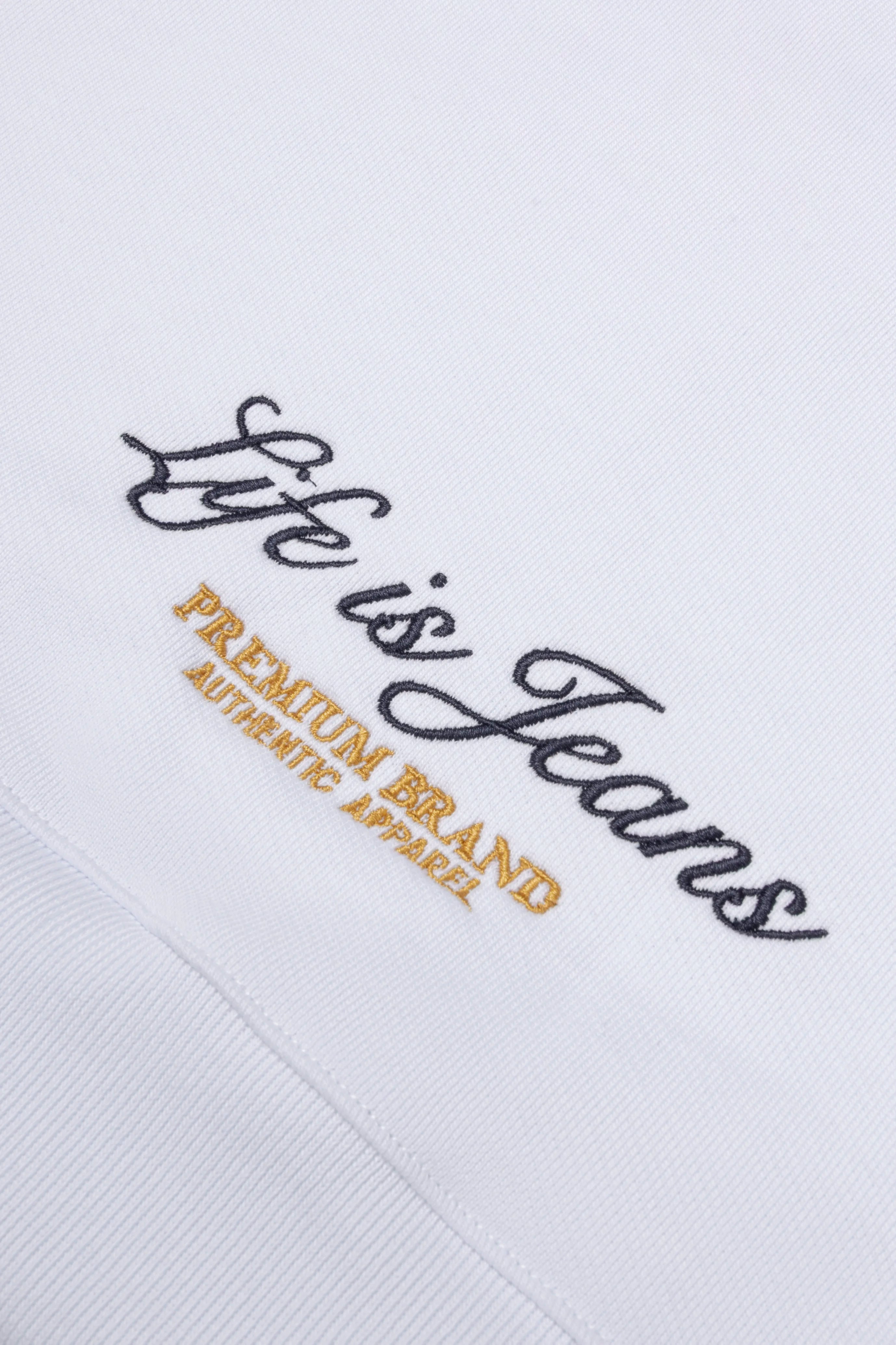 BUZO CERRADO COLOR BLANCO OPTICO