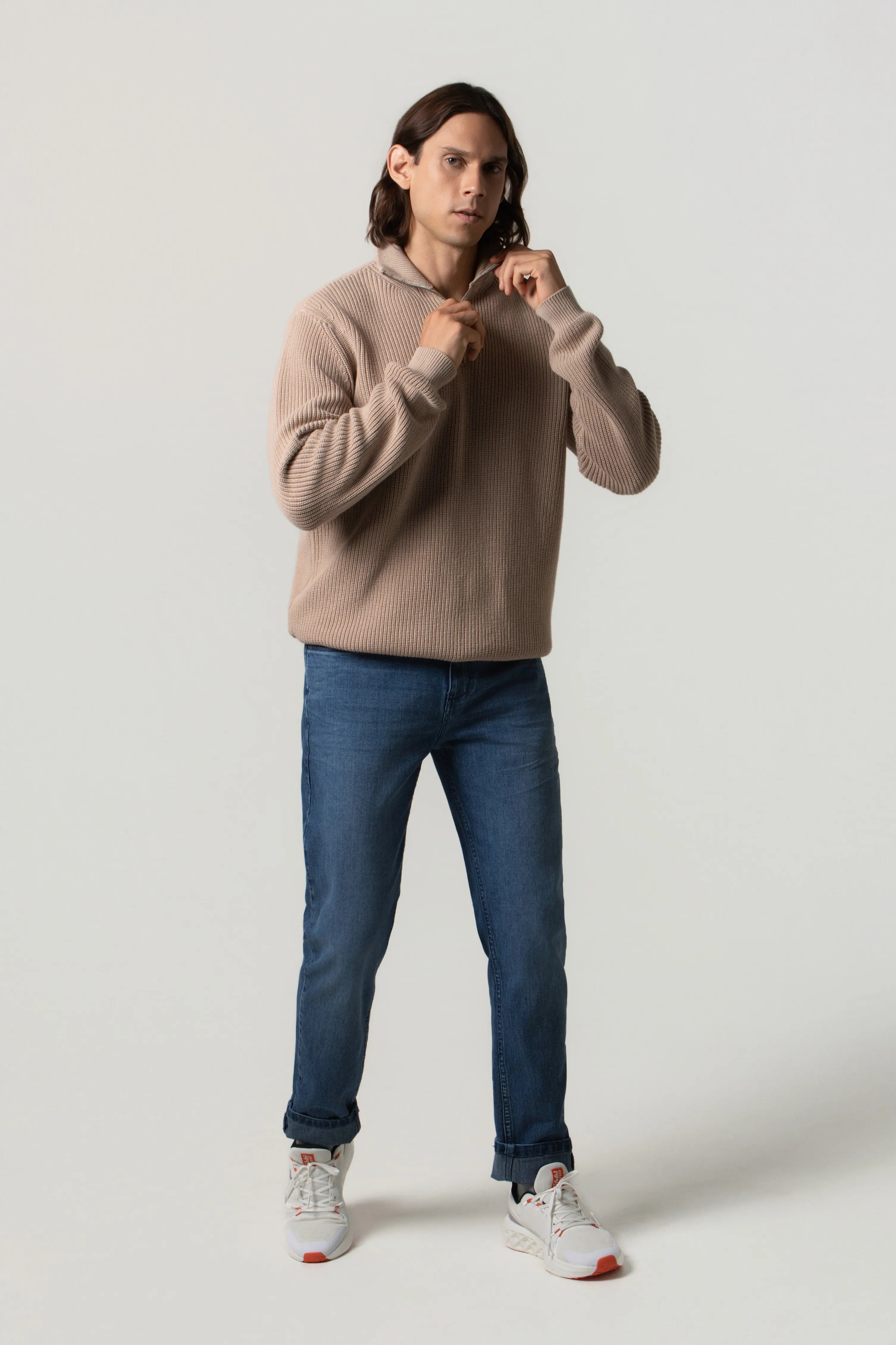 SWEATER CERRADO COLOR TAUPE