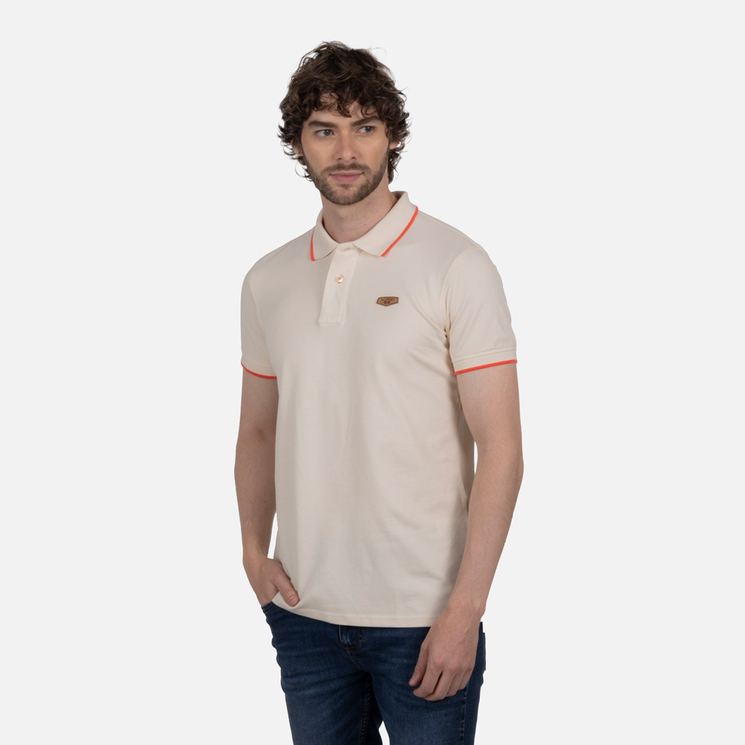POLO TIPPING COLOR IVORY MARFIL-MELON