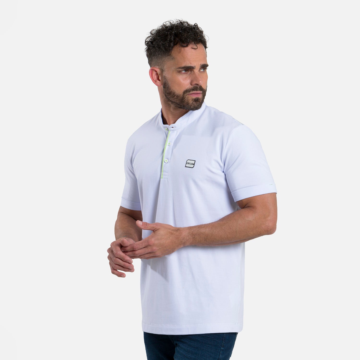 POLO MANGA CORTA COLOR BLANCO BLANCO