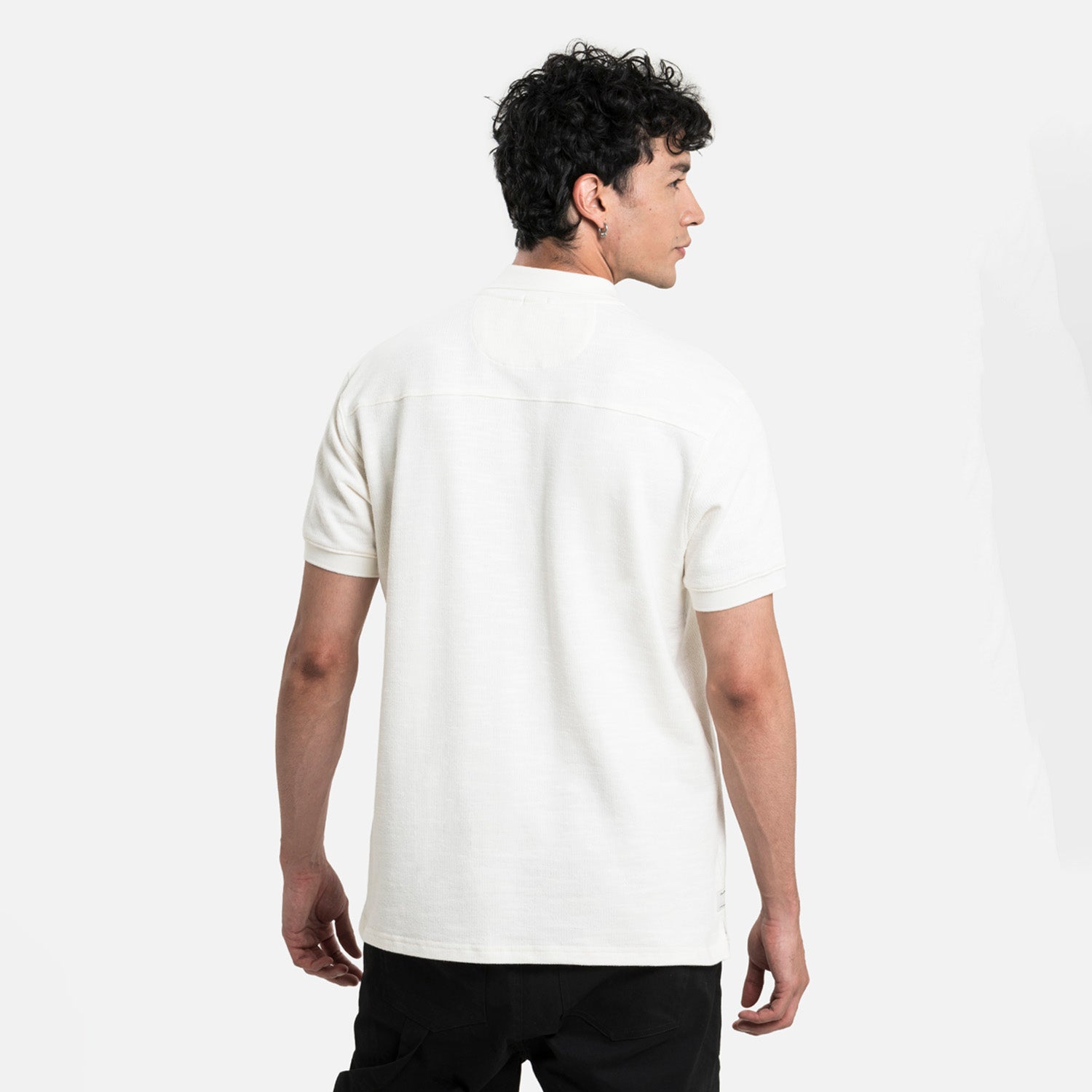 POLO MANGA CORTA COLOR IVORY