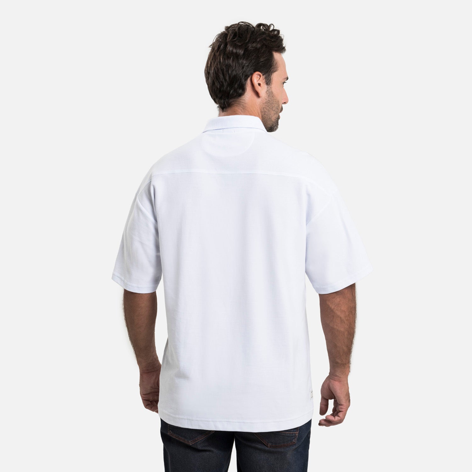 POLO MANGA LARGA COLOR BLANCO BLANCO