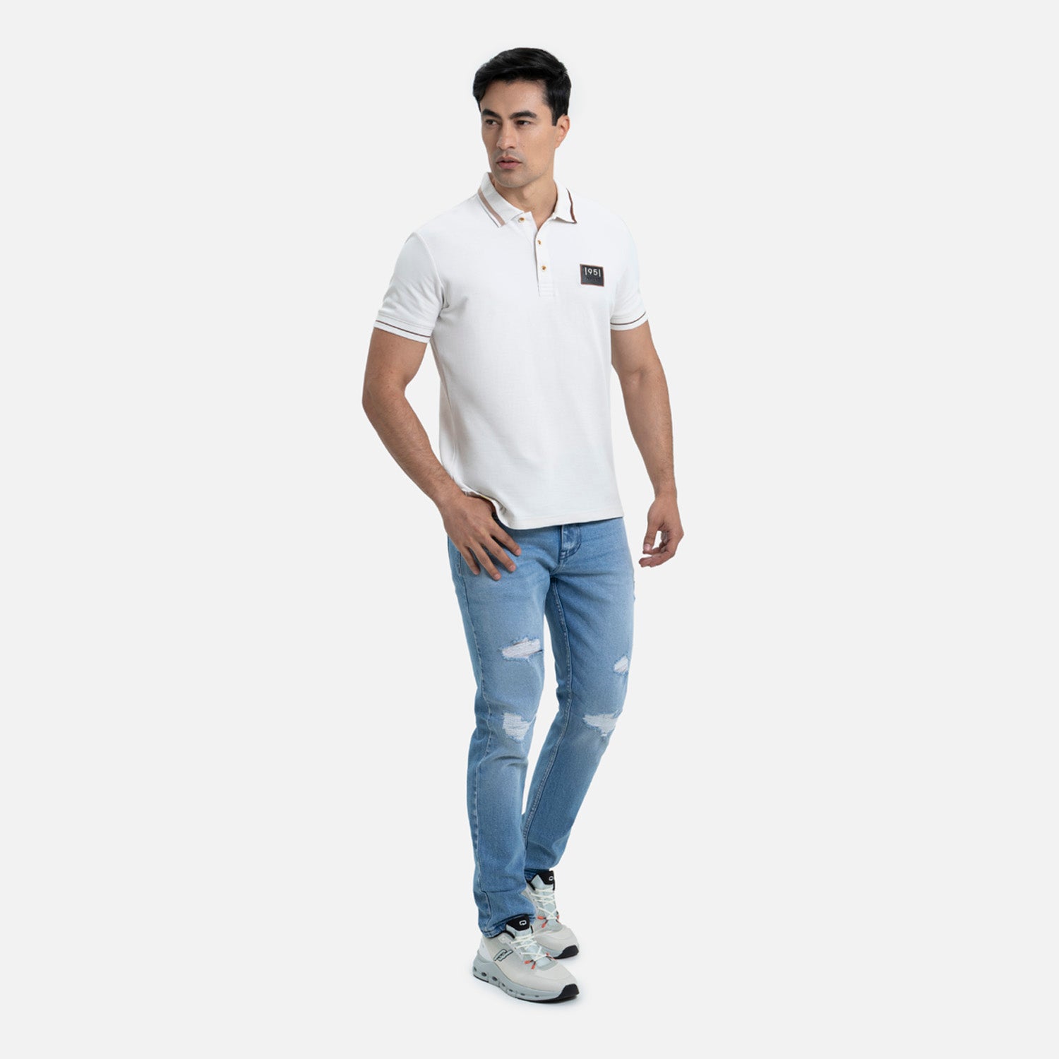 POLO MANGA CORTA COLOR IVORY