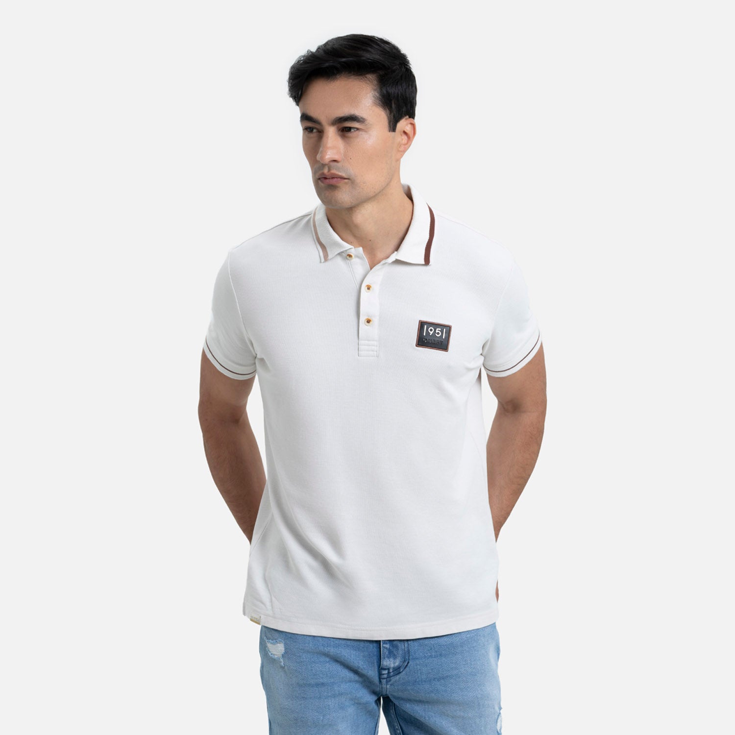 POLO MANGA CORTA COLOR IVORY
