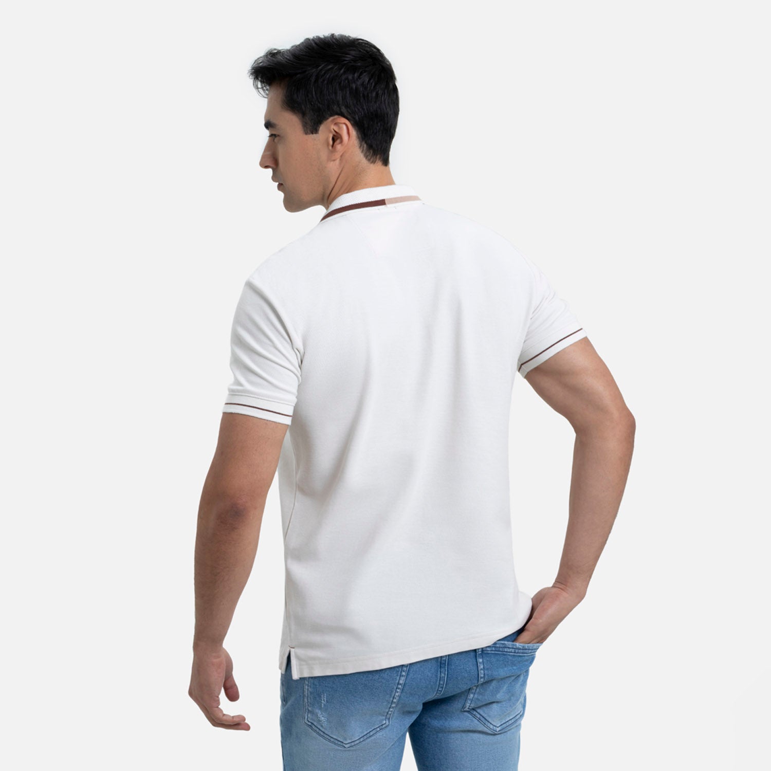 POLO MANGA CORTA COLOR IVORY