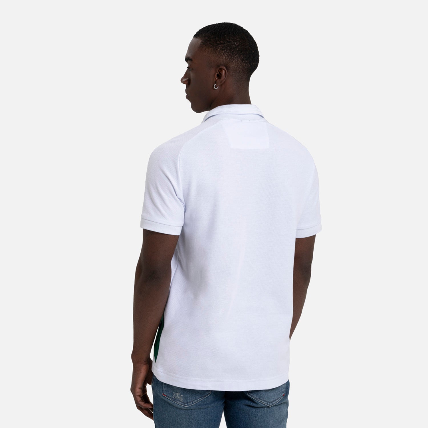 POLO MANGA CORTA COLOR BLANCO OPTICO
