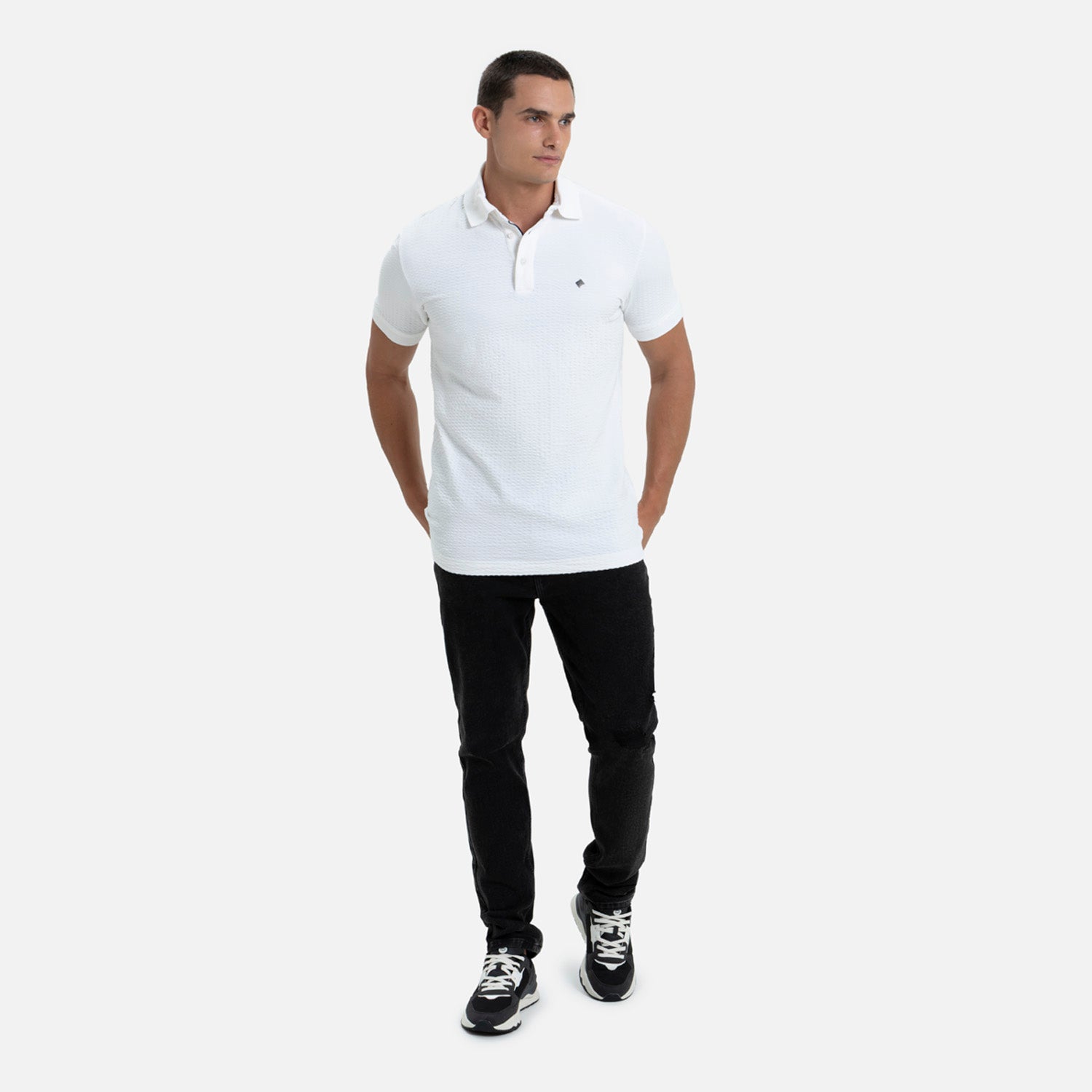 POLO MANGA CORTA COLOR IVORY