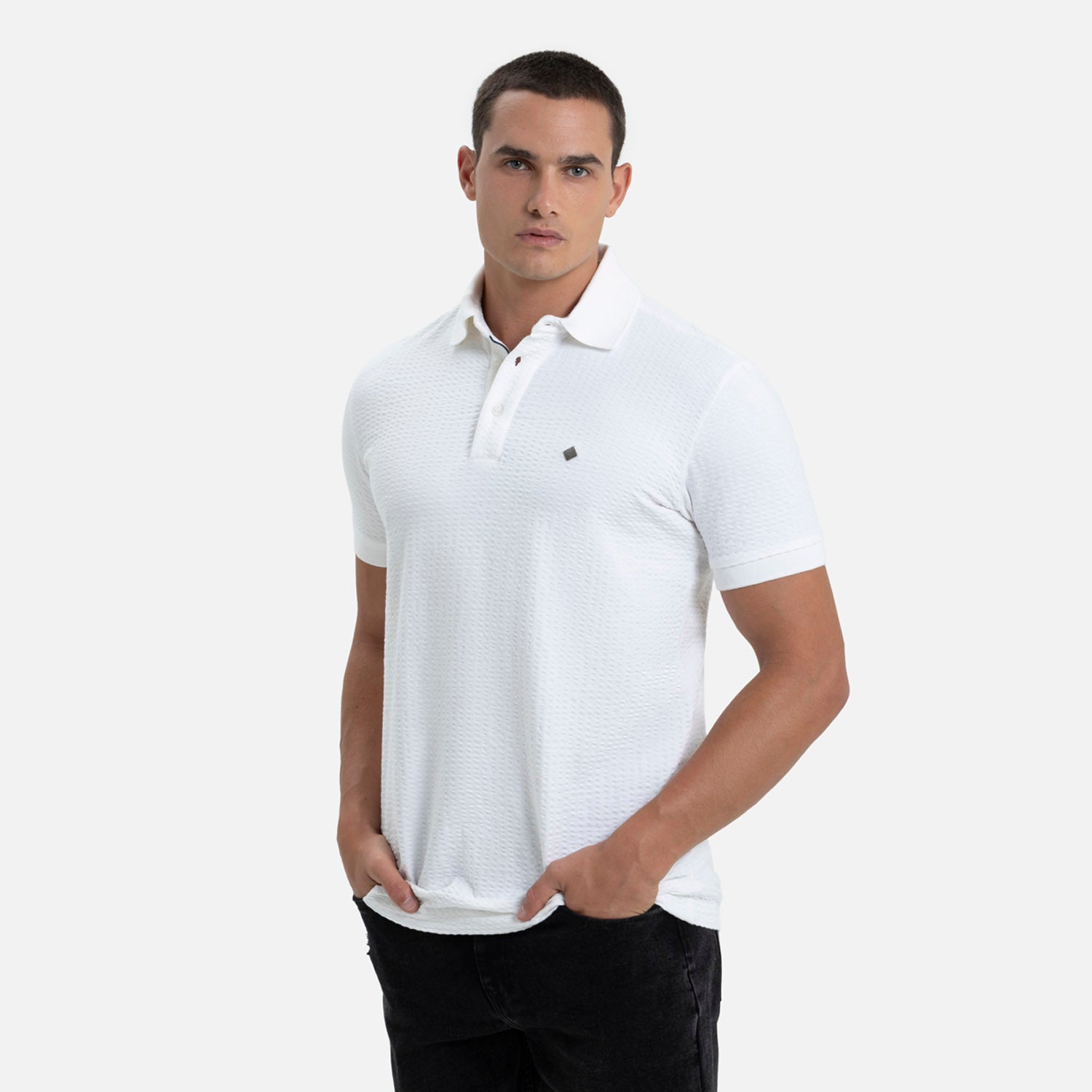POLO MANGA CORTA COLOR IVORY