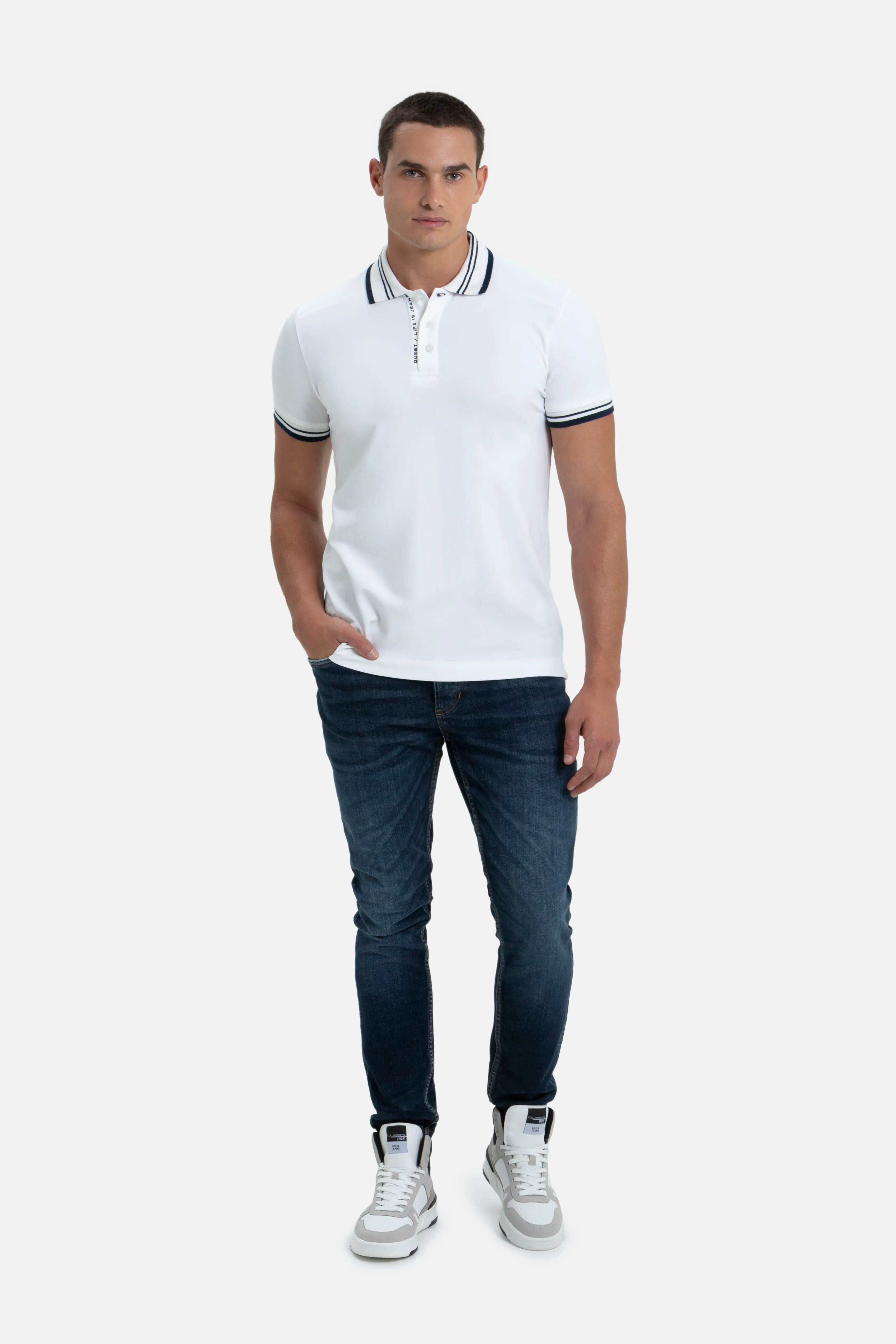 POLO MANGA CORTA COLOR IVORY