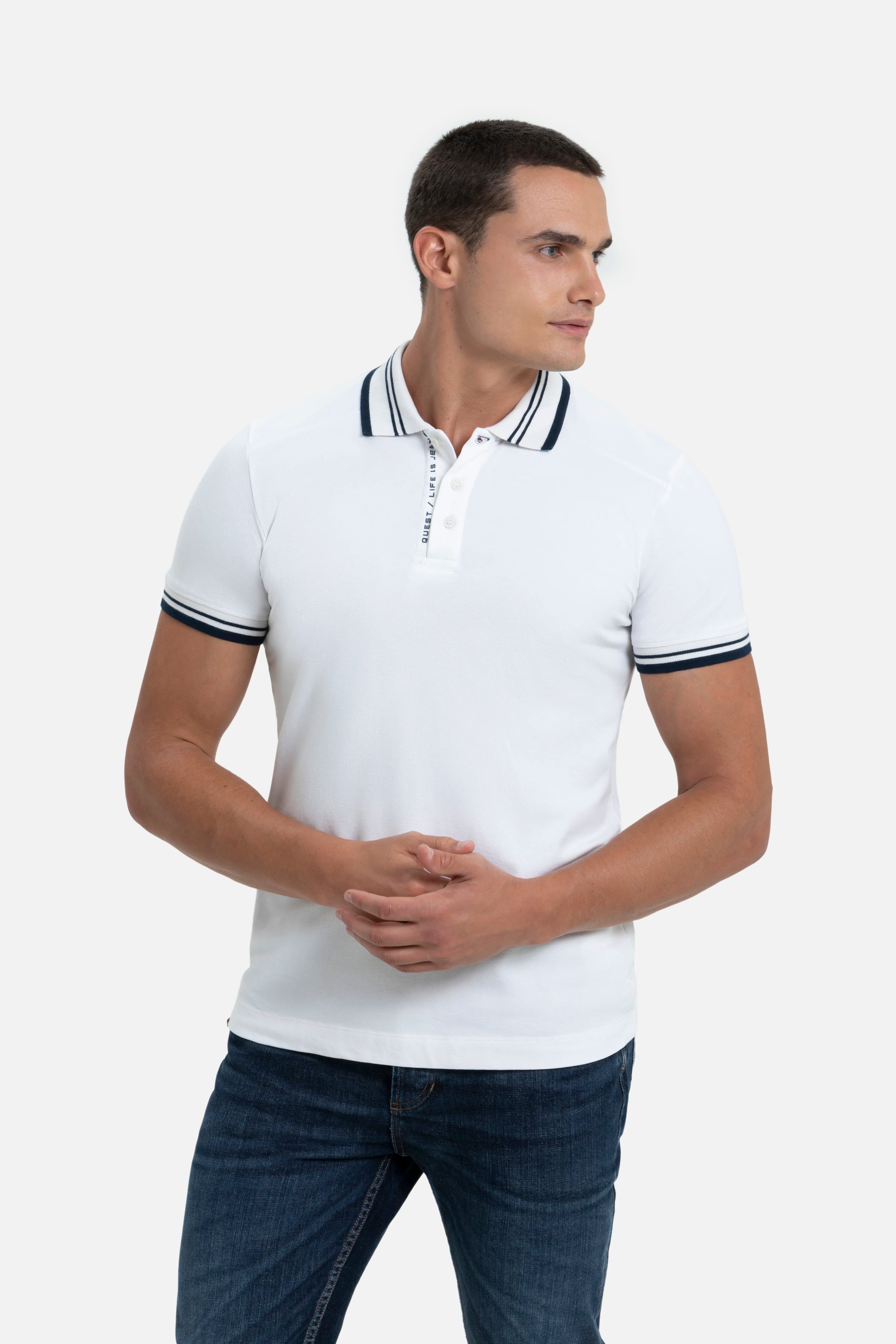 POLO MANGA CORTA COLOR IVORY