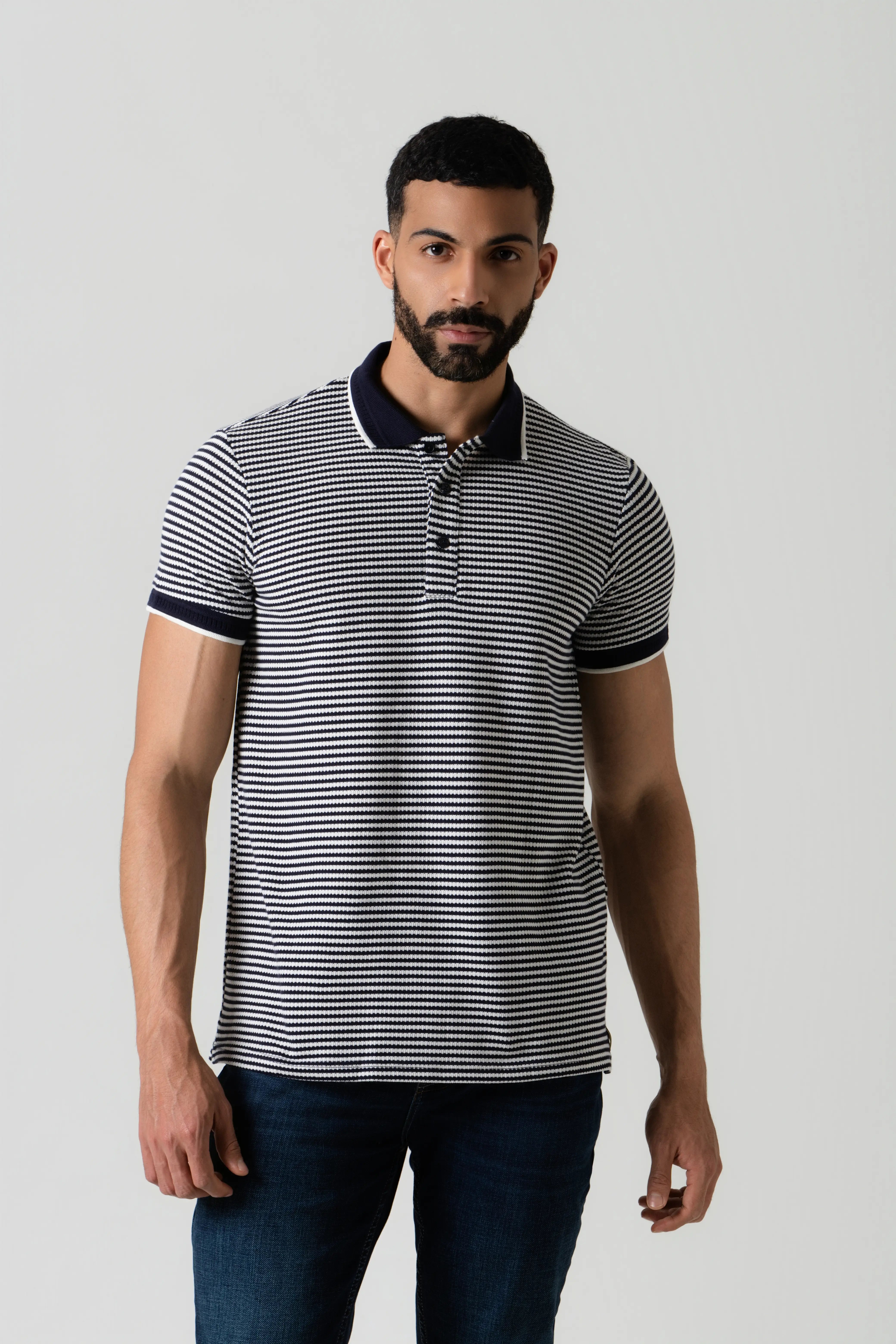 POLO MANGA CORTA COLOR AZUL OSCURO