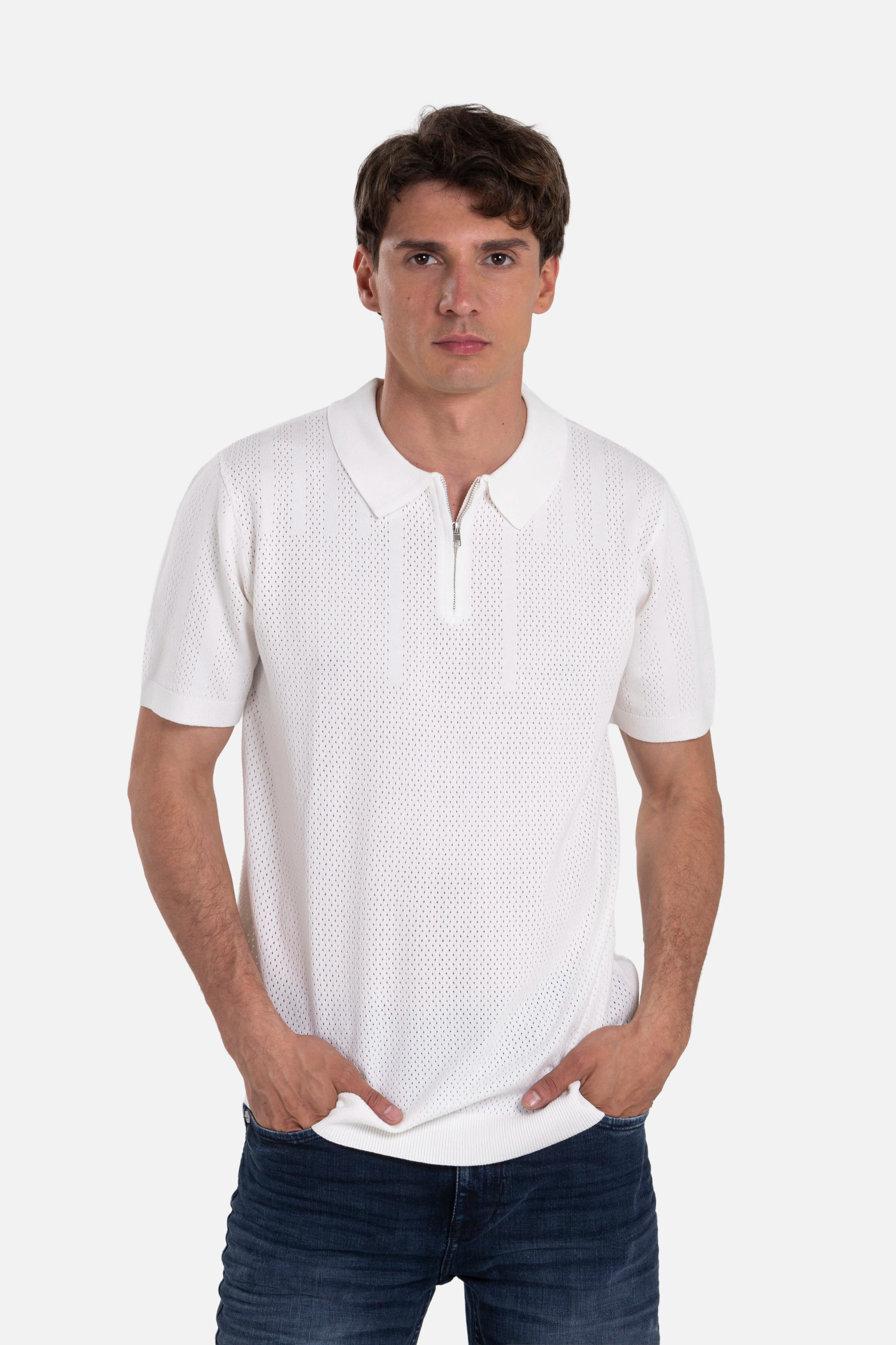 POLO MANGA CORTA COLOR IVORY
