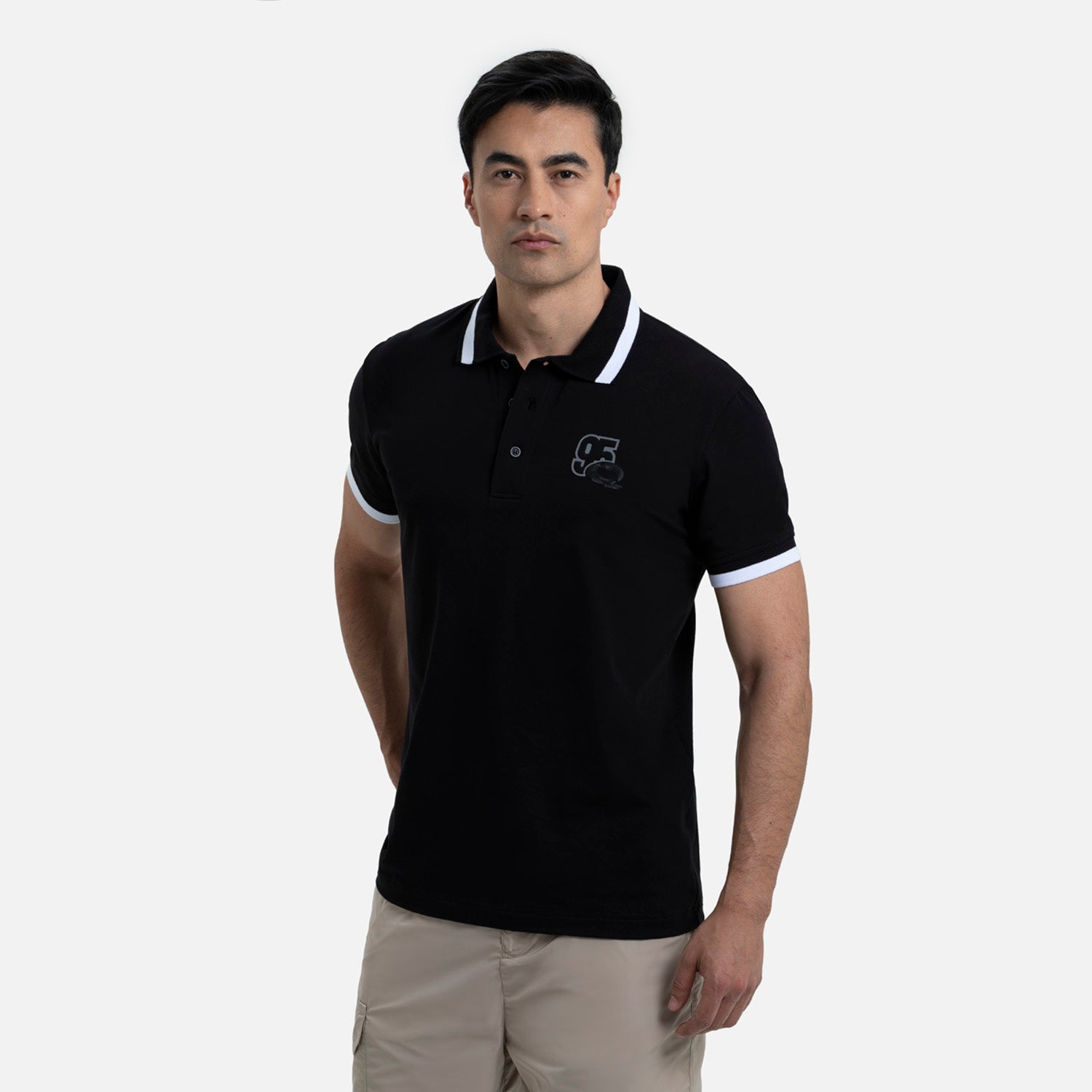 POLO MANGA CORTA COLOR NEGRO