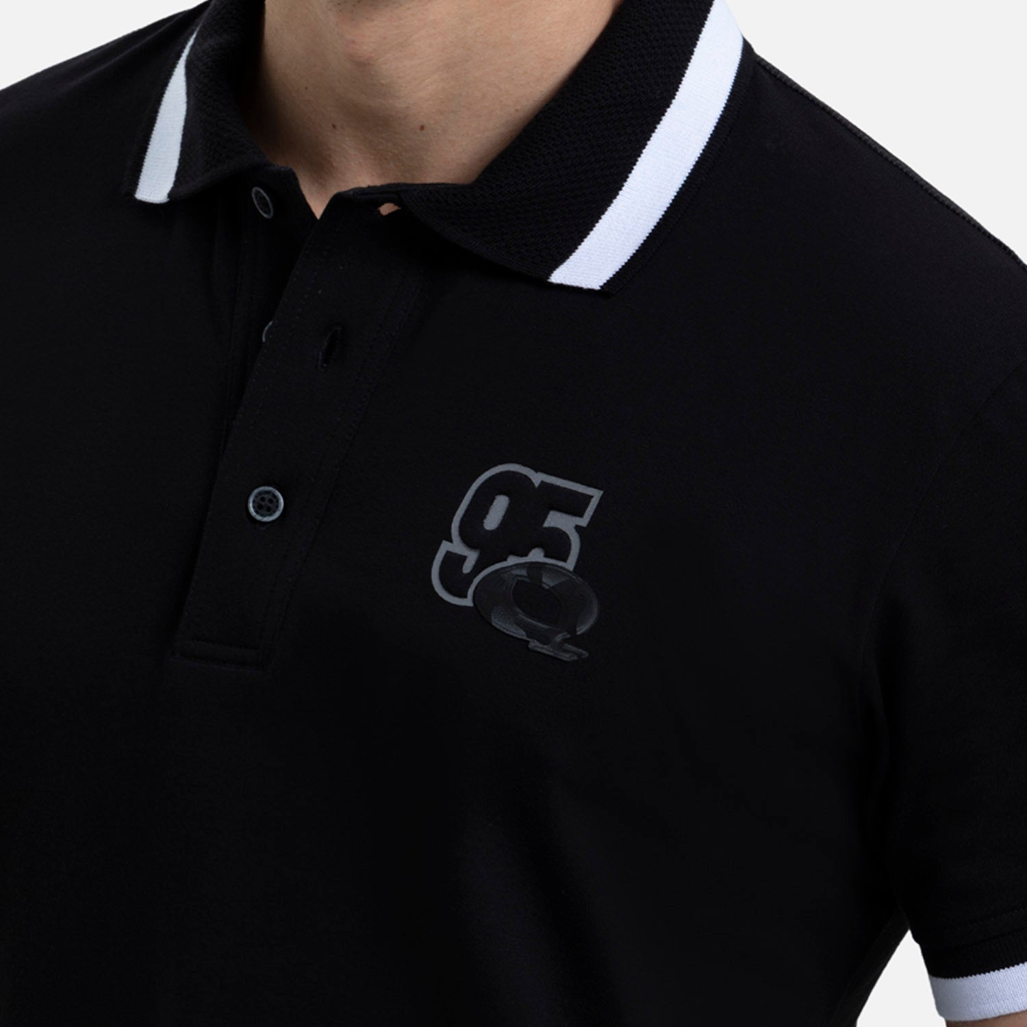 POLO MANGA CORTA COLOR NEGRO