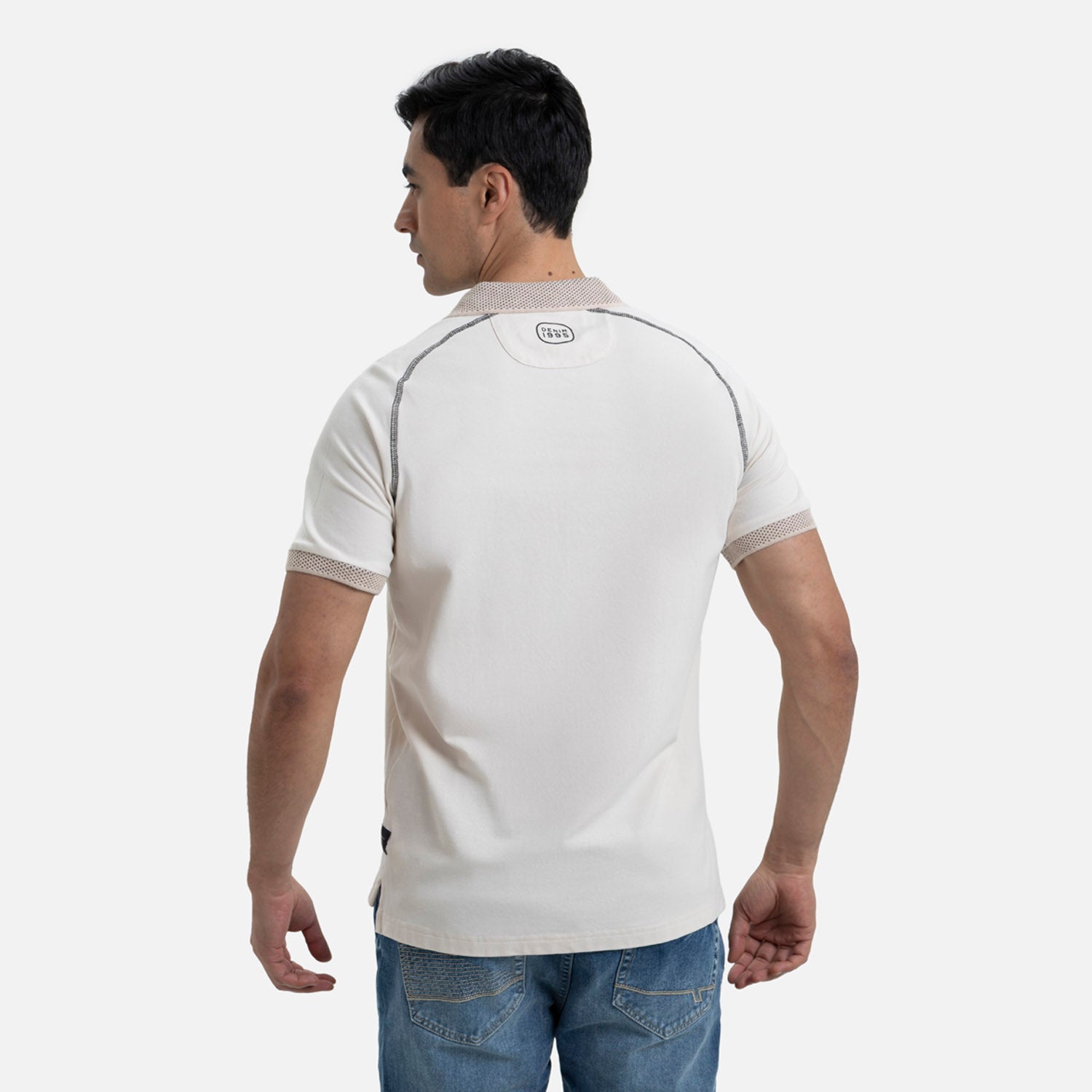 POLO MANGA CORTA COLOR WHITECAP GRAY