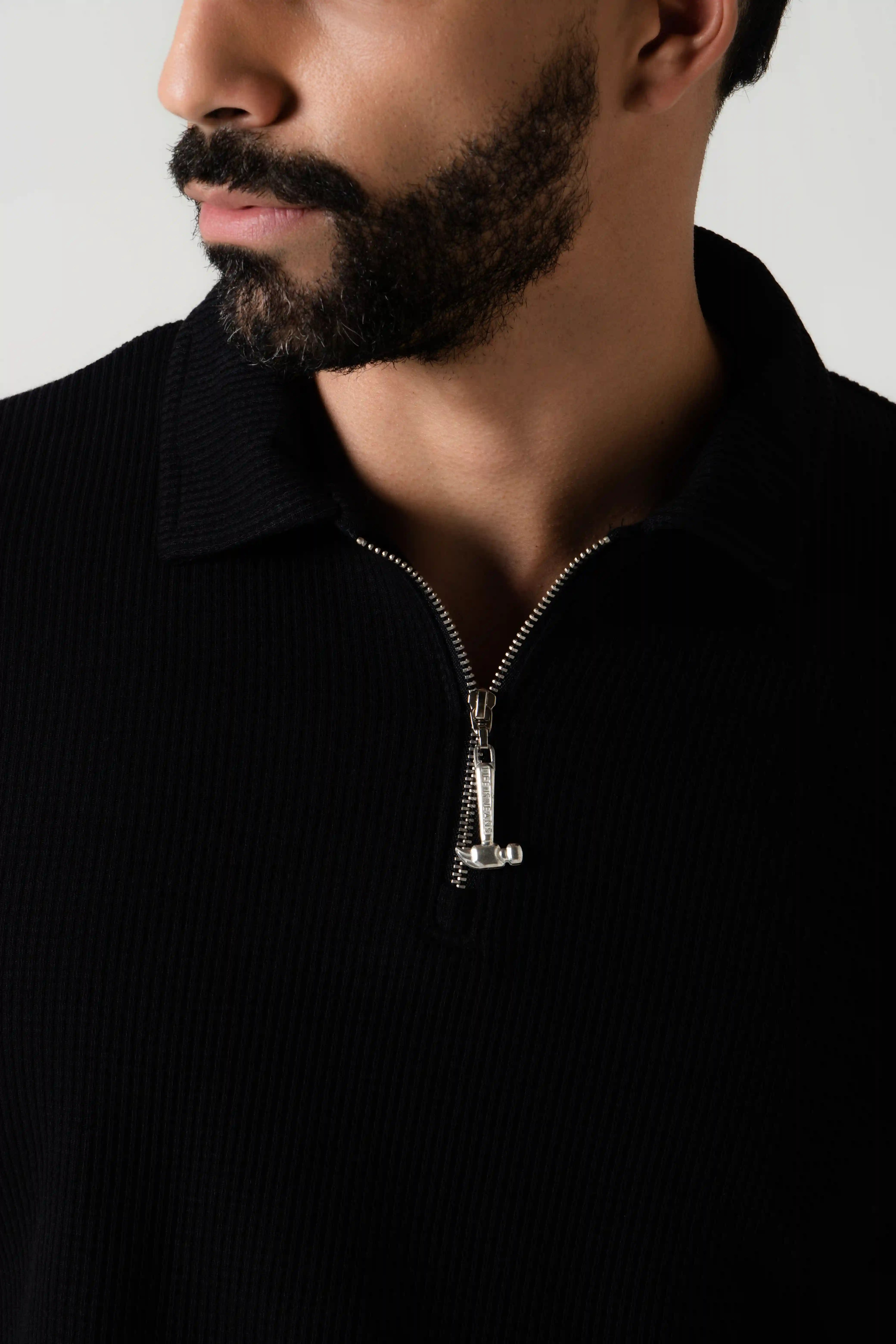 POLO MANGA CORTA COLOR NEGRO