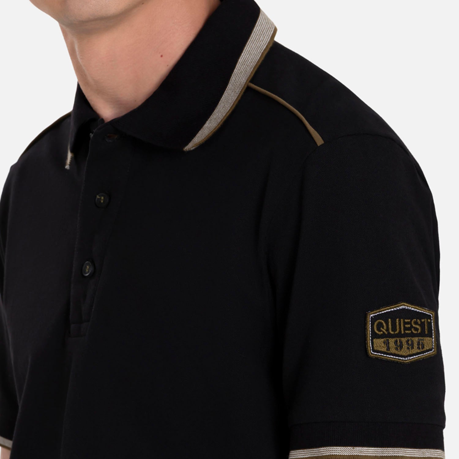 POLO MANGA CORTA COLOR NEGRO