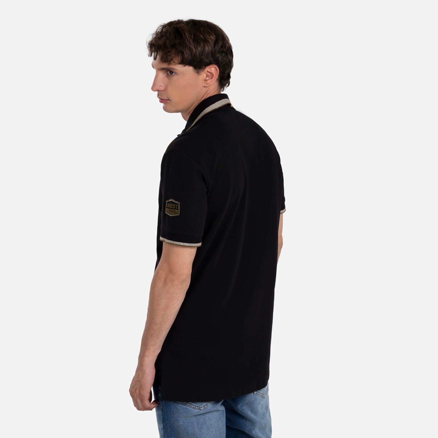 POLO MANGA CORTA COLOR NEGRO