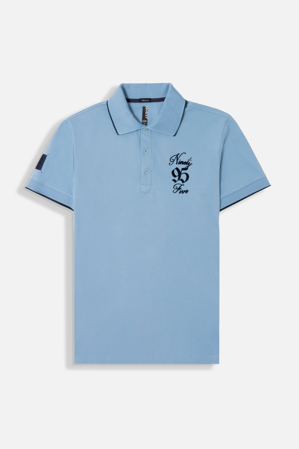 POLO MANGA CORTA COLOR AZUL GLACIAR