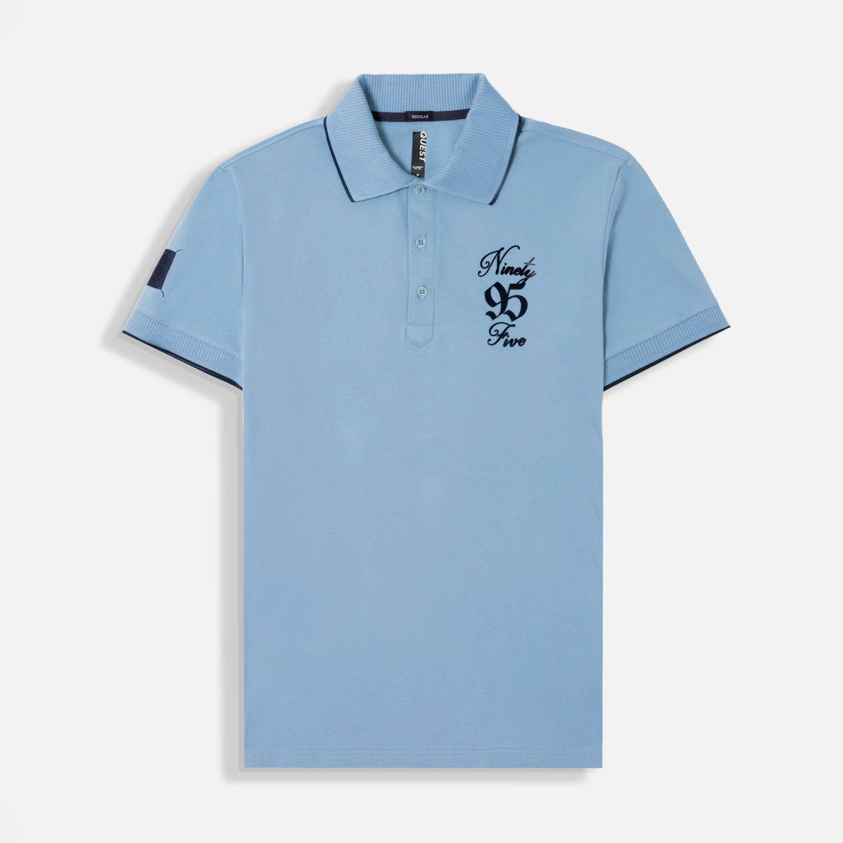 POLO MANGA CORTA COLOR AZUL GLACIAR