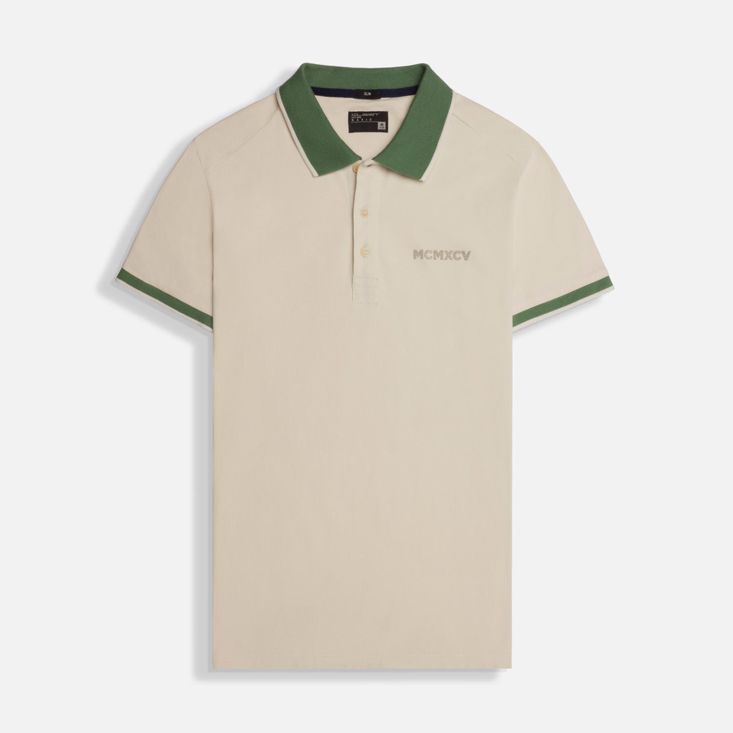 POLO MANGA CORTA COLOR WHITECAP GRAY